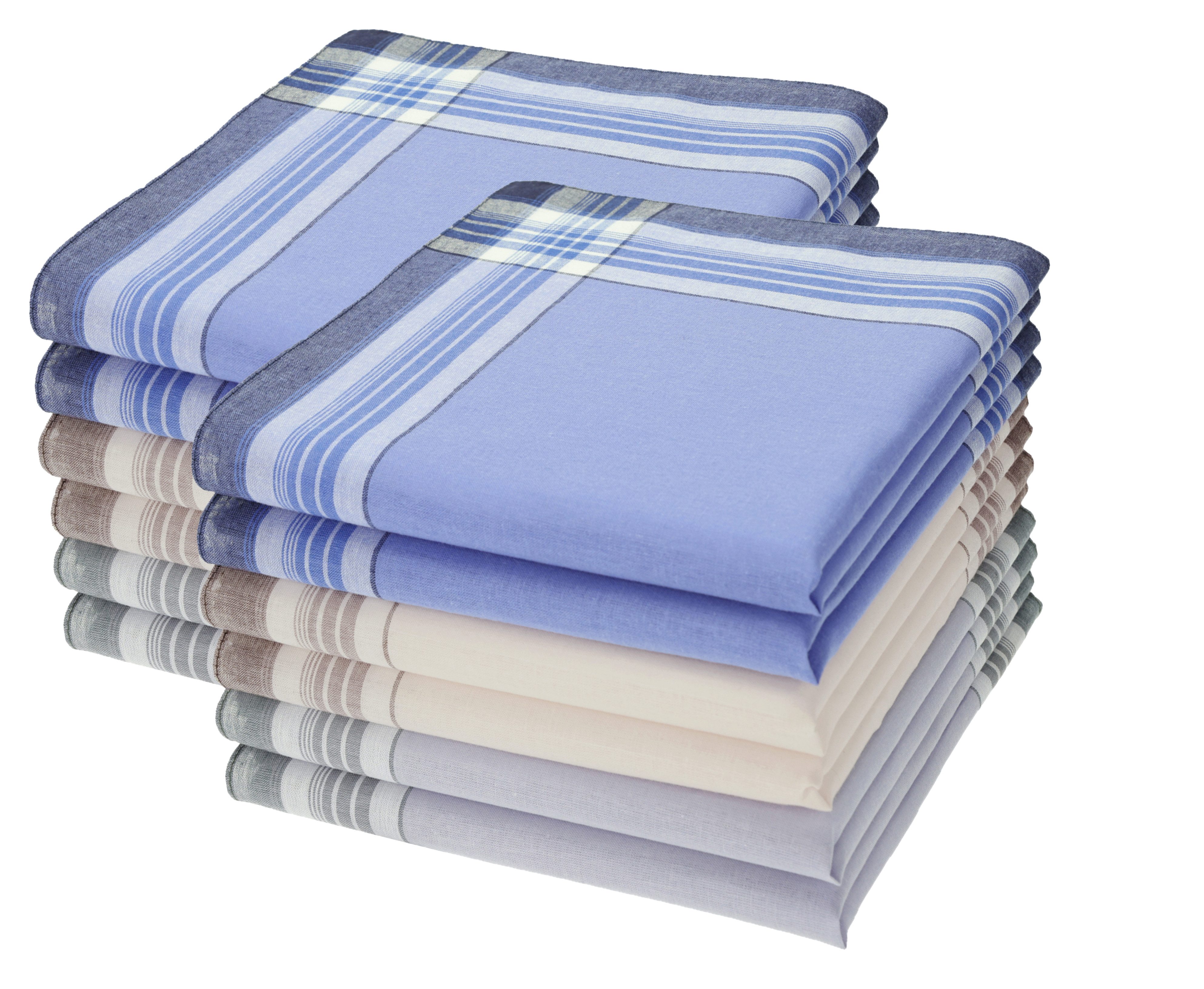 Betz Taschentuch 12 Stück Taschentücher Herrentaschentücher 40x40 cm - Leo 10, (Set, 12-St. 12 Stofftaschentücher), Stofftaschentücher Damen- Männertaschentücher