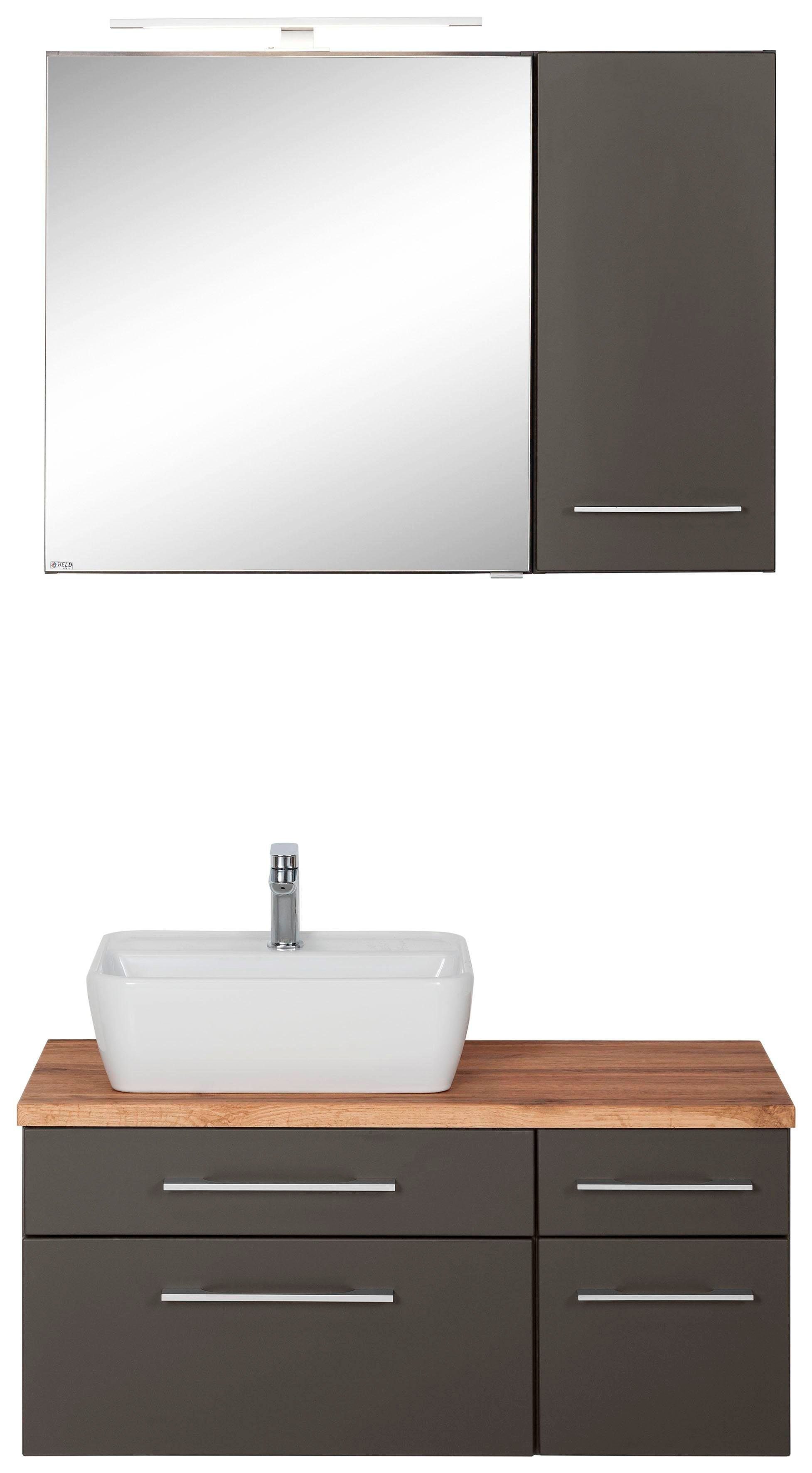welltime Badmöbel-Set Davos, (3-St), Breite 50 cm, mit extra Regal