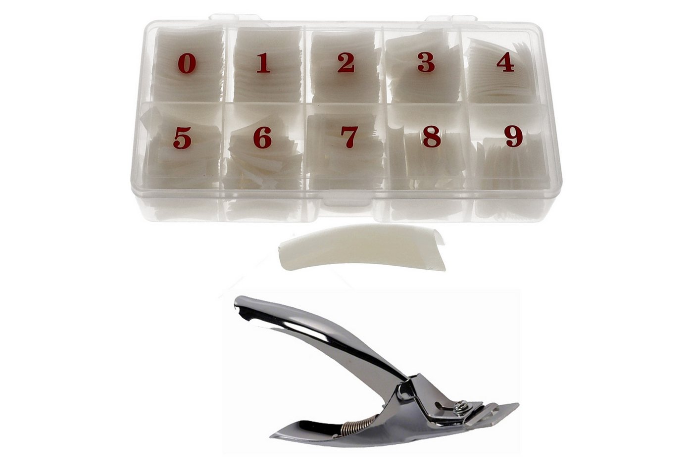 Sun Garden Nails Nageldesign Zubehör Nail Tips - A Tips 100 incl. Cutter - Nail Tips - Nagelschneider - kün