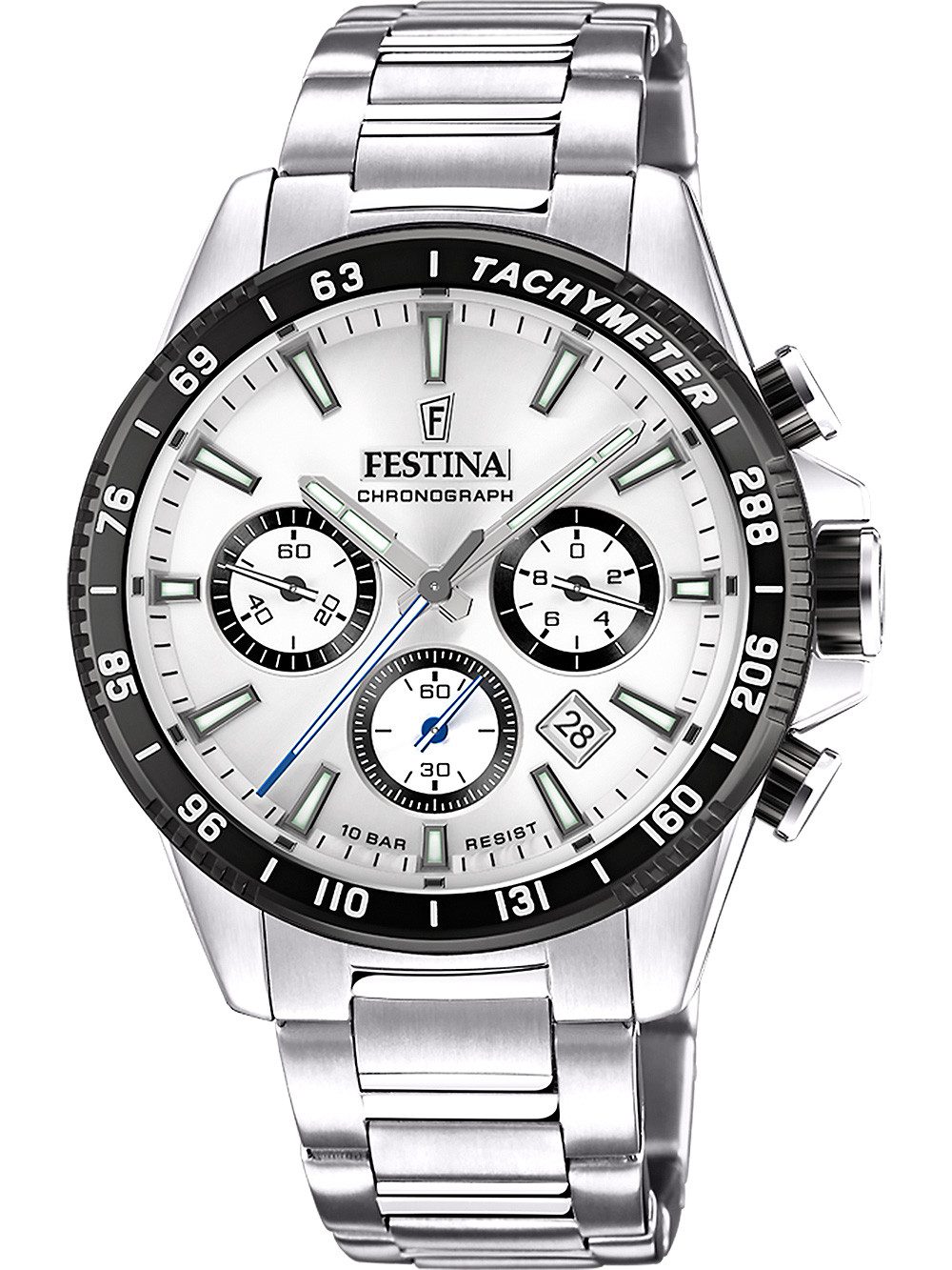 Festina Quarzuhr Festina F20560/1 Timeless Chronograph Herrenuhr 45mm 10ATM günstig online kaufen
