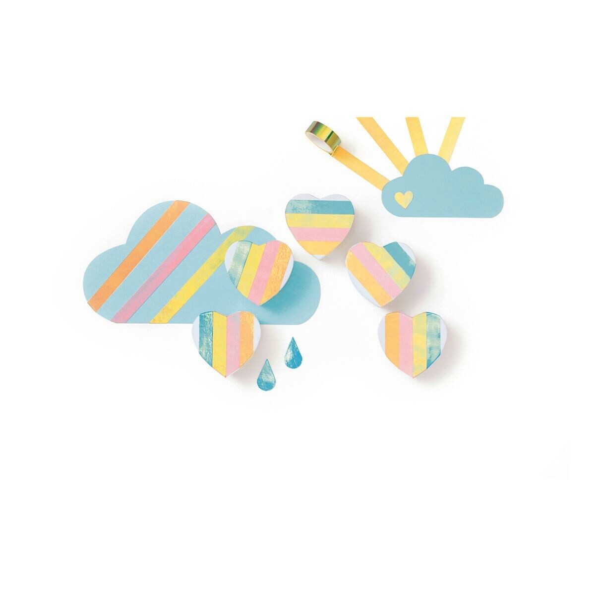 Folia Klebeband Magic Rainbow Tape (6-St) 12 mm/ 2 m, 6 Farben