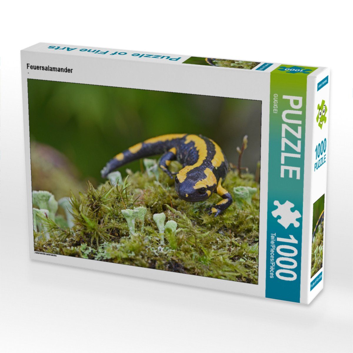 48 Teile von CALVENDO cm Bild Lege-Größe 64 GUGIGEI, Puzzle 1000 Puzzle Feuersalamander 1000 CALVENDO x Puzzleteile Foto-Puzzle