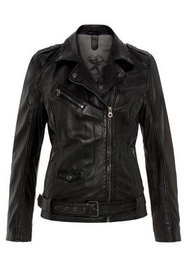 Gipsy Lederjacke AUBREE lässige Bikerjacke mit Gürtel