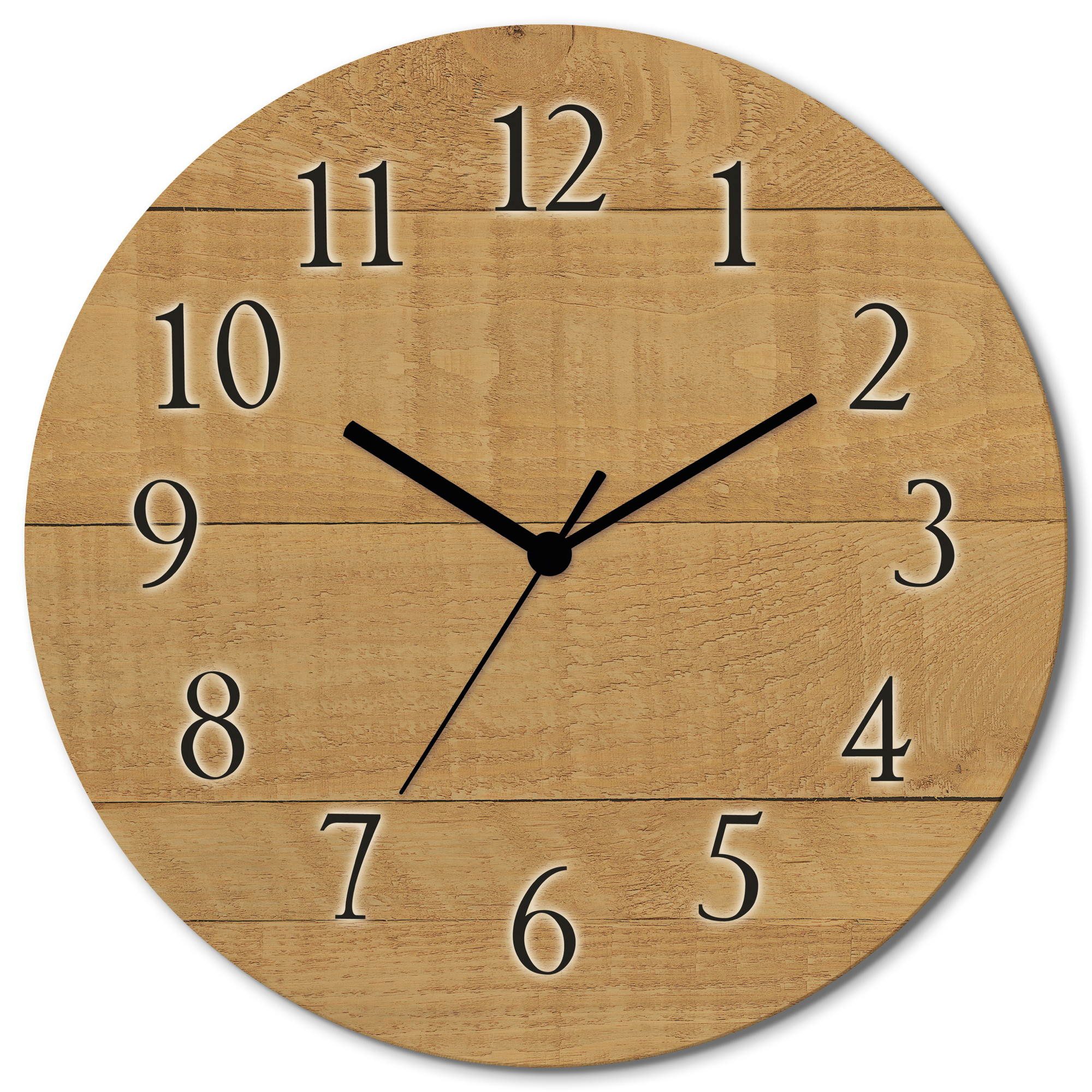Artland Wanduhr Holz hell (wahlweise mit günstig online kaufen