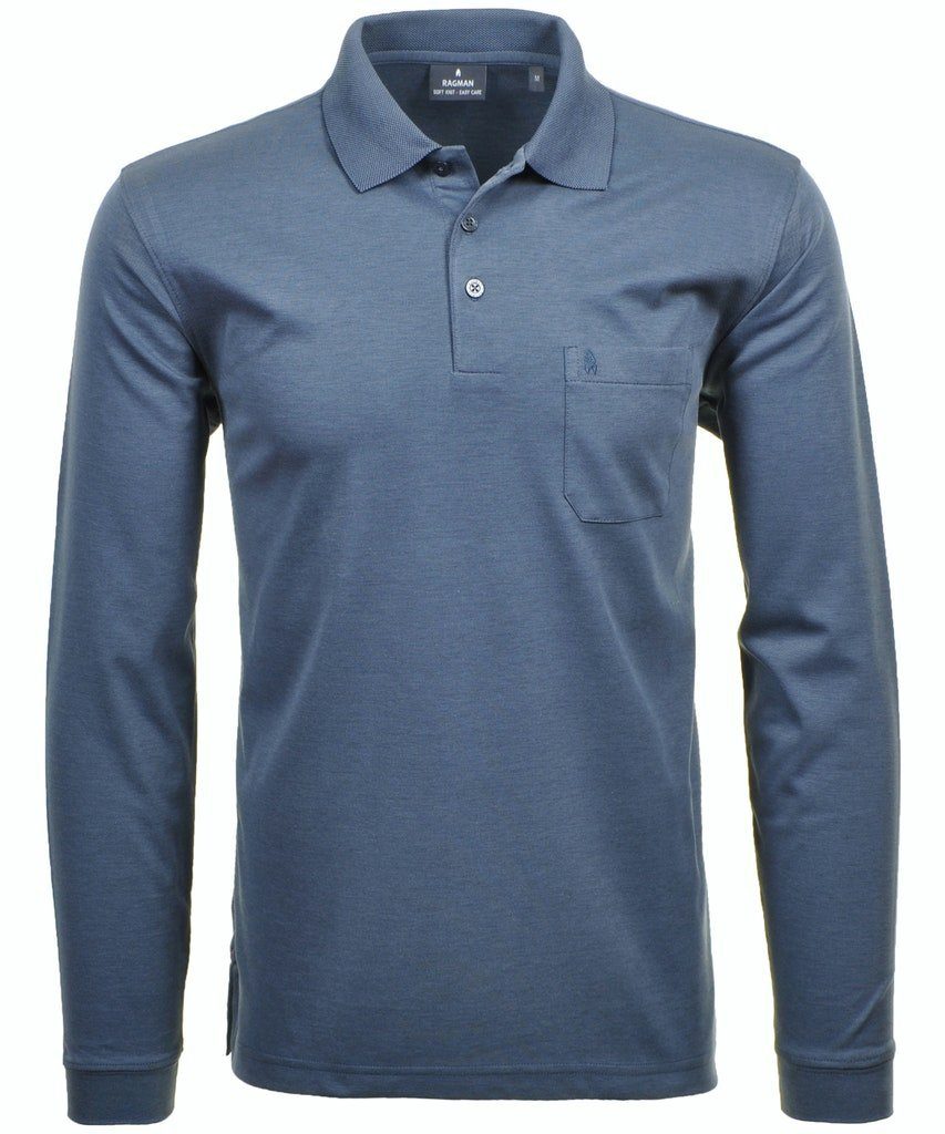 RAGMAN Poloshirt Poloshirt Langarmshirt mit Polokragen günstig online kaufen