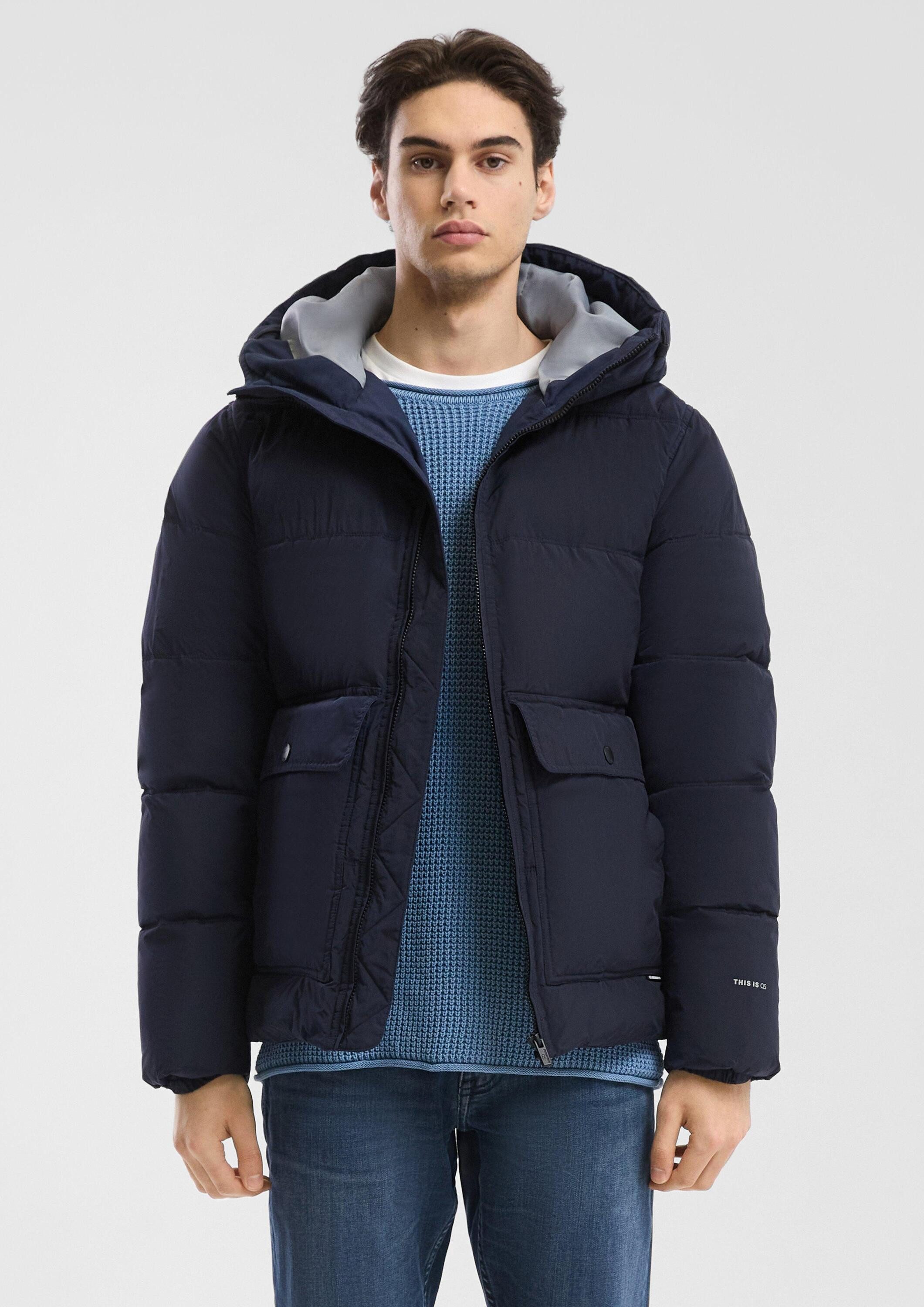 QS Winterjacke Outdoor-Jacke Pufferjacke in Crinkle-Nylon mit Waschoptik