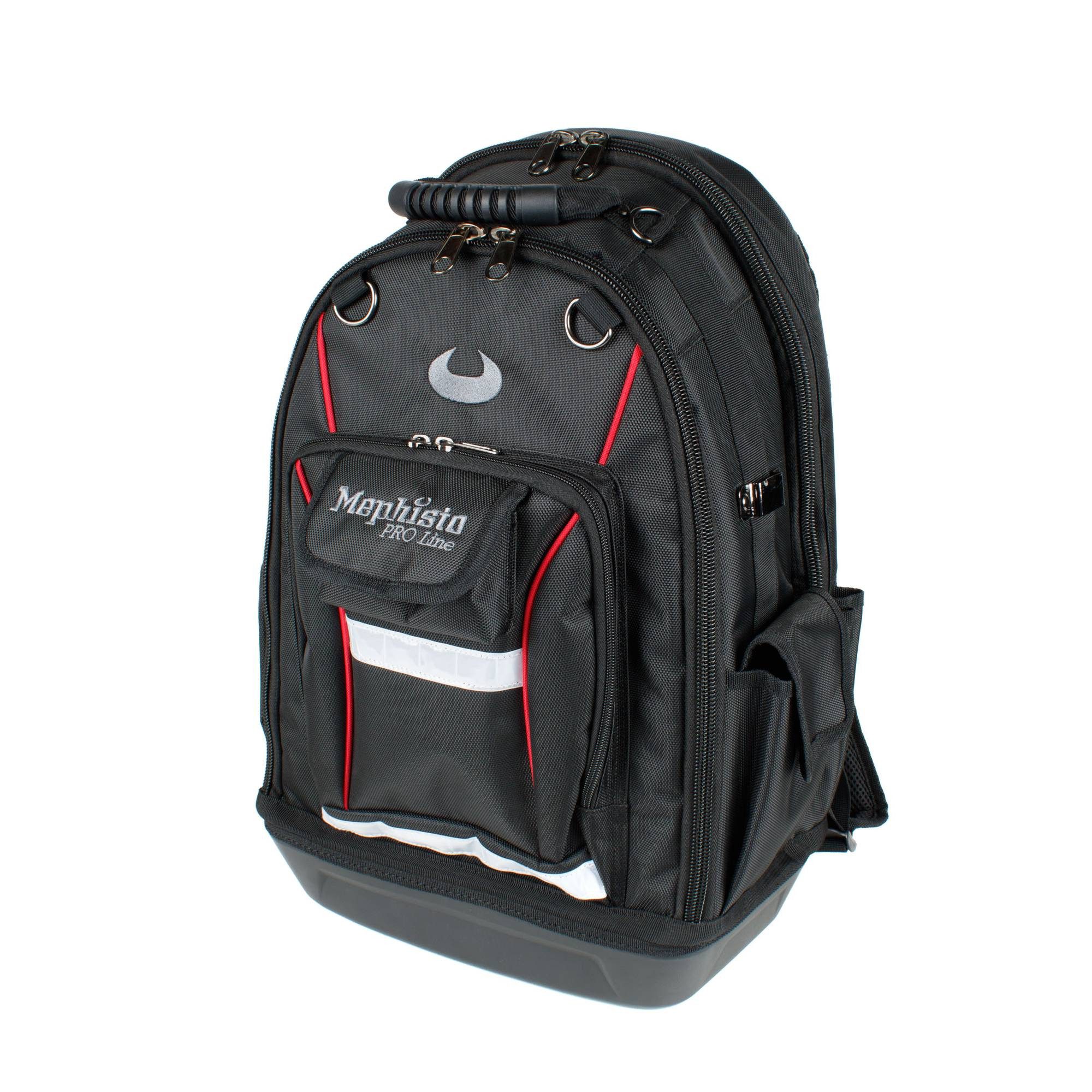 Mephisto-Tools Werkzeugtasche Werkzeugrucksack "Dragon" (34x54x23 cm, 36 L), 1680 Denier Gewebe, Robuster vielseitiger Rucksack, Traglast 40 KG