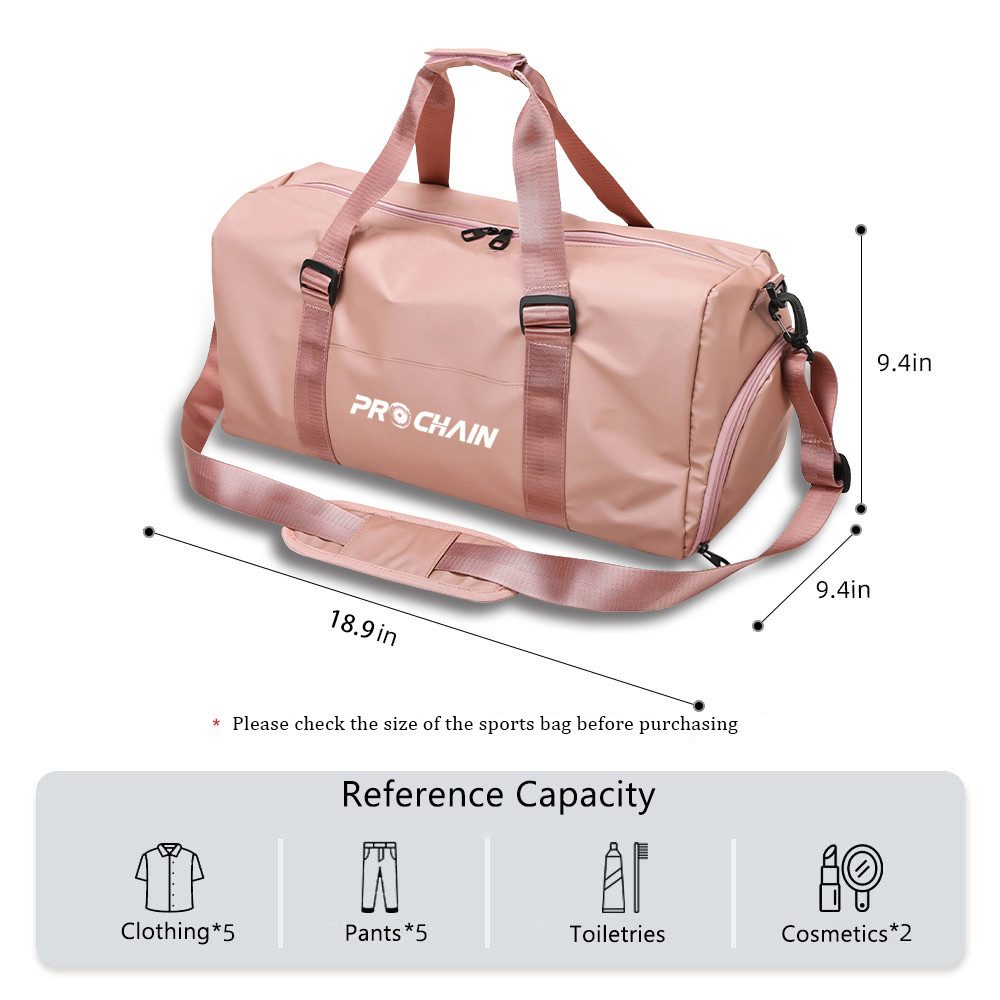 PROCHAIN Sporttasche Reisetasche Gym tasche, Elektrischer Shaker Protein (Ideal für Fitness, Yoga, Schwimmen und Reisen, 1-tlg., Leichter, hochwertiger Sportrucksack mit Schuhfach, Freizeitrucksack), Wasserdicht und Verschleißfest mit Schuhfach und Nassfach