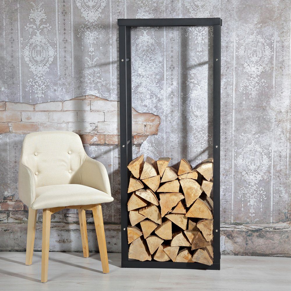 Melko Kaminholzregal Holzregal Kaminholzablage Kaminholzständer Anti-Kipp-B günstig online kaufen