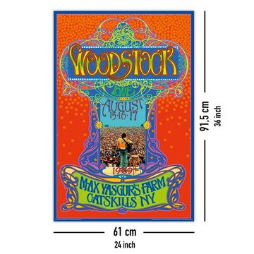 Close Up Poster Woodstock Poster Max Yasgurs Farm 61 x 91,5 cm