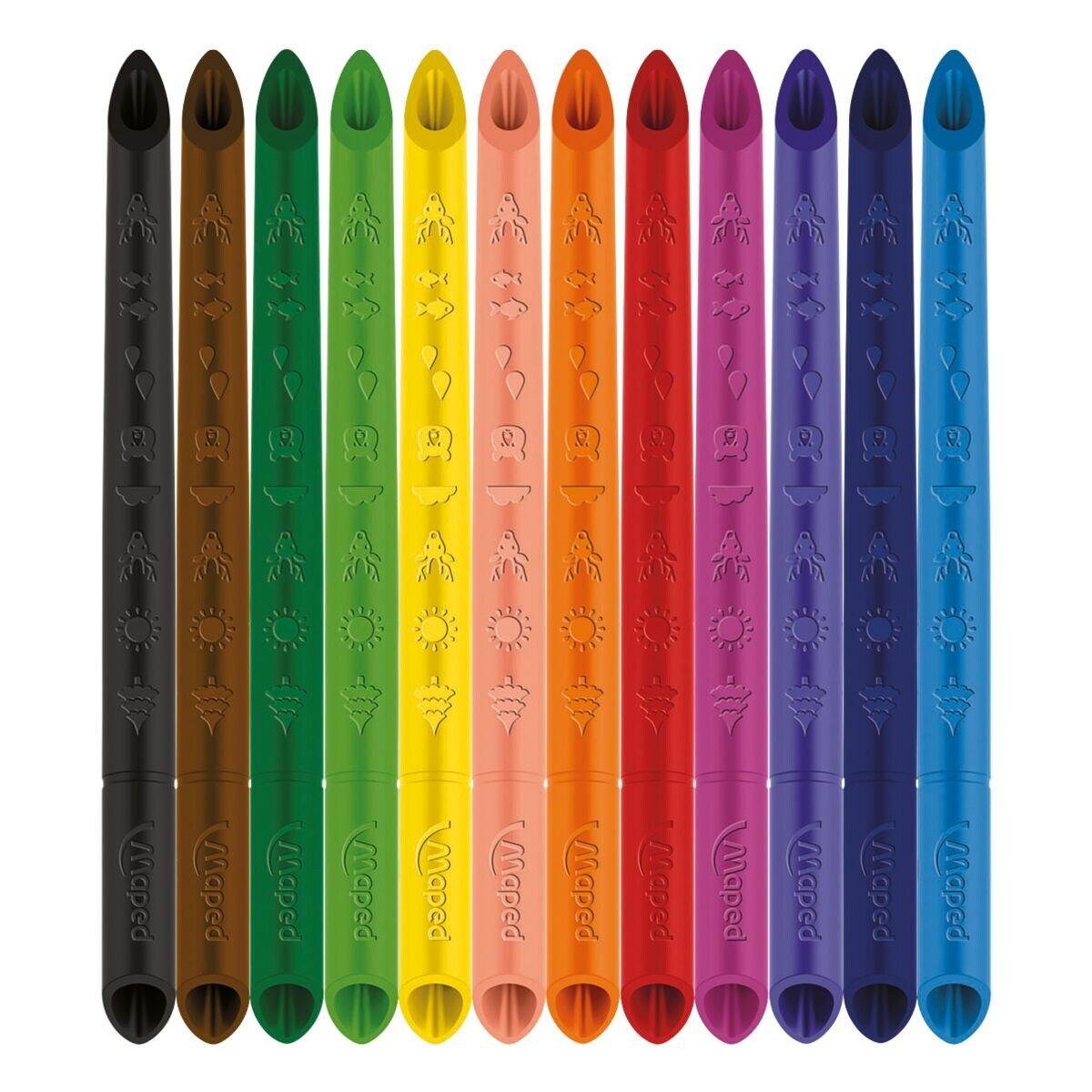 MAPED Buntstift Color peps Infinity, (12-tlg), selbstanspitzend, ohne Holzmantel