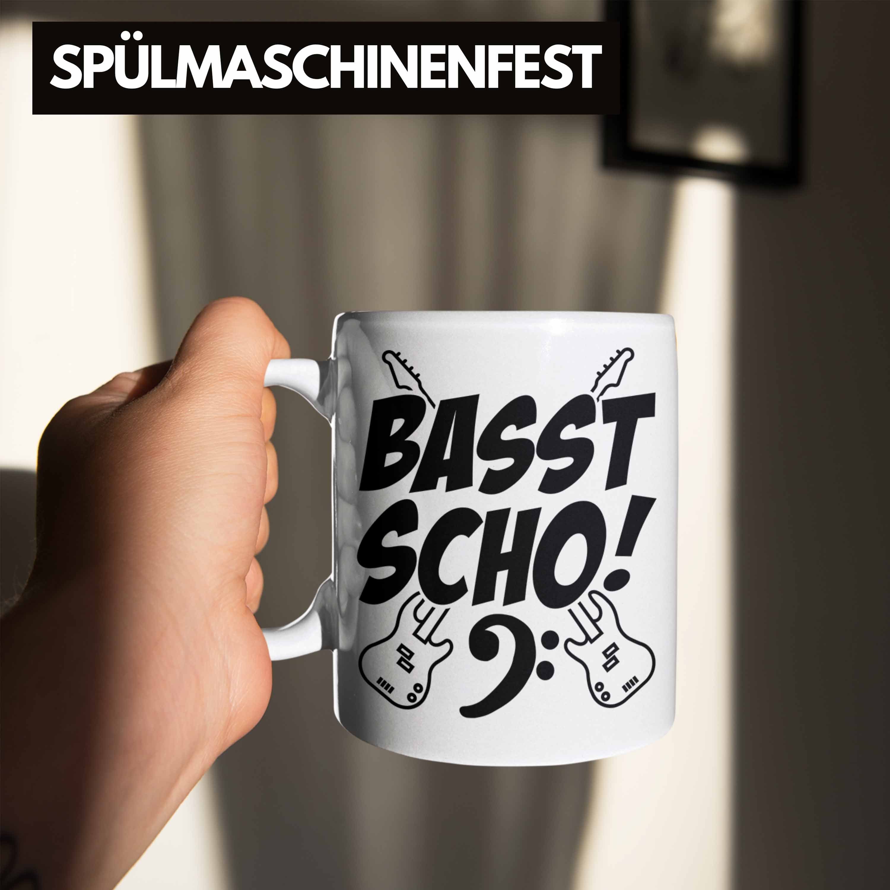 Tasse Trendation Weiss Kaffee-Becher S Bassist Basst Geschenkidee Geschenk Bass-Spieler Tasse