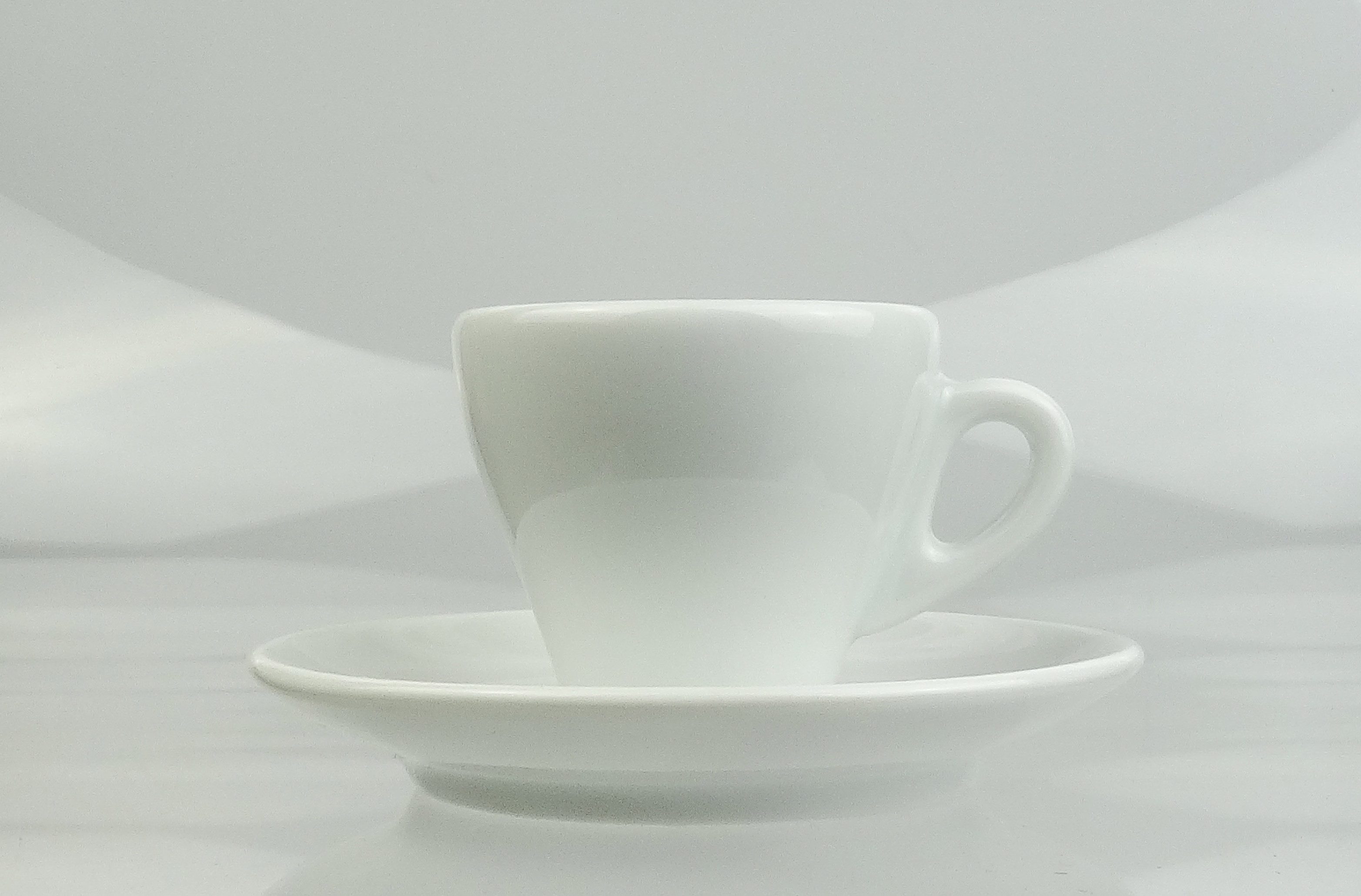 Ancap Espressotasse Tulpenform, weiss, Made in Italy, 2-tlg., Porzellan