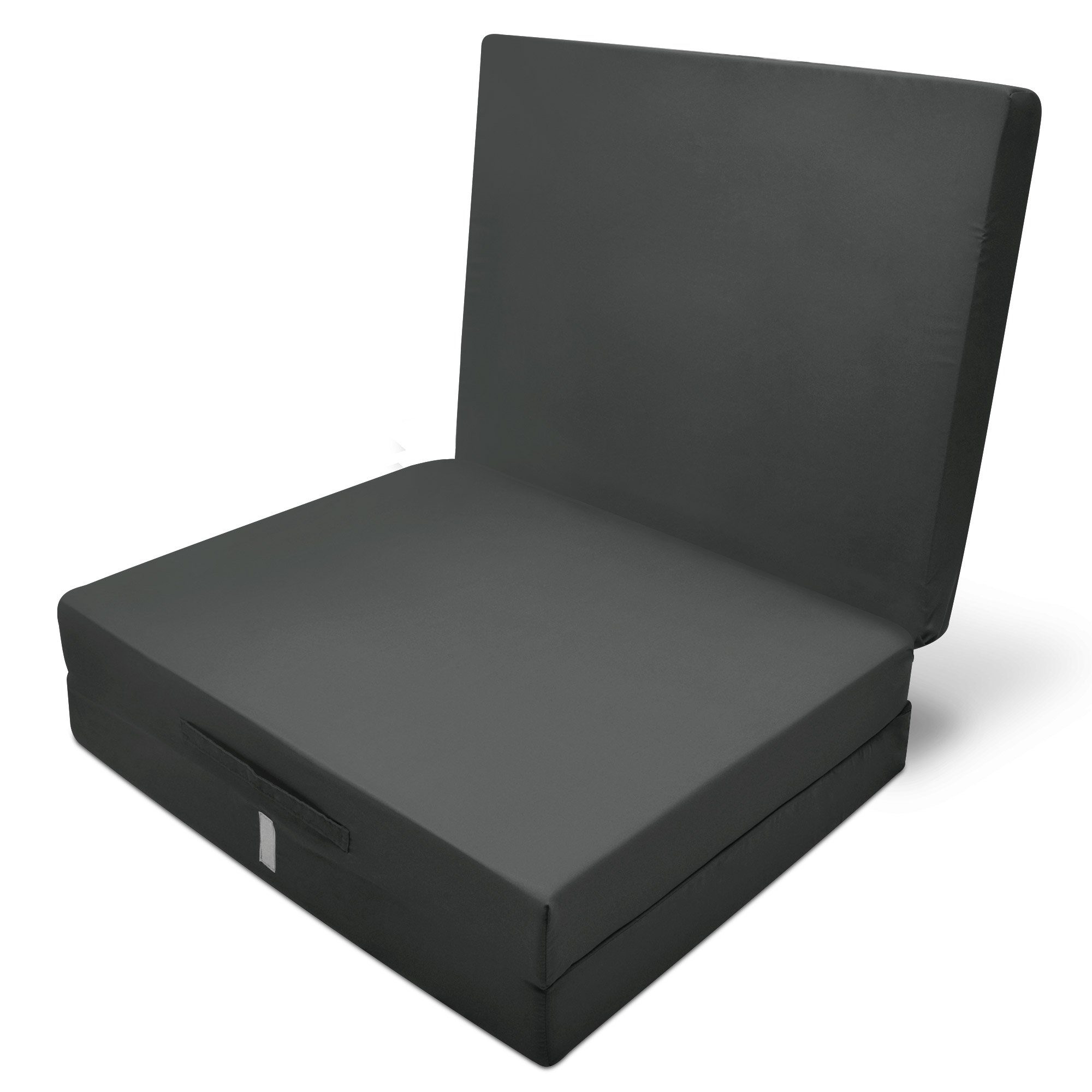 Klappmatratze Klappmatratze Gästebett Faltmatratze Campix, 60x190cm, Anthrazit, Beautissu, 7 cm hoch, Klappmatratze Gästebett klappbar 60x190 cm Faltmatratze Gästematratze