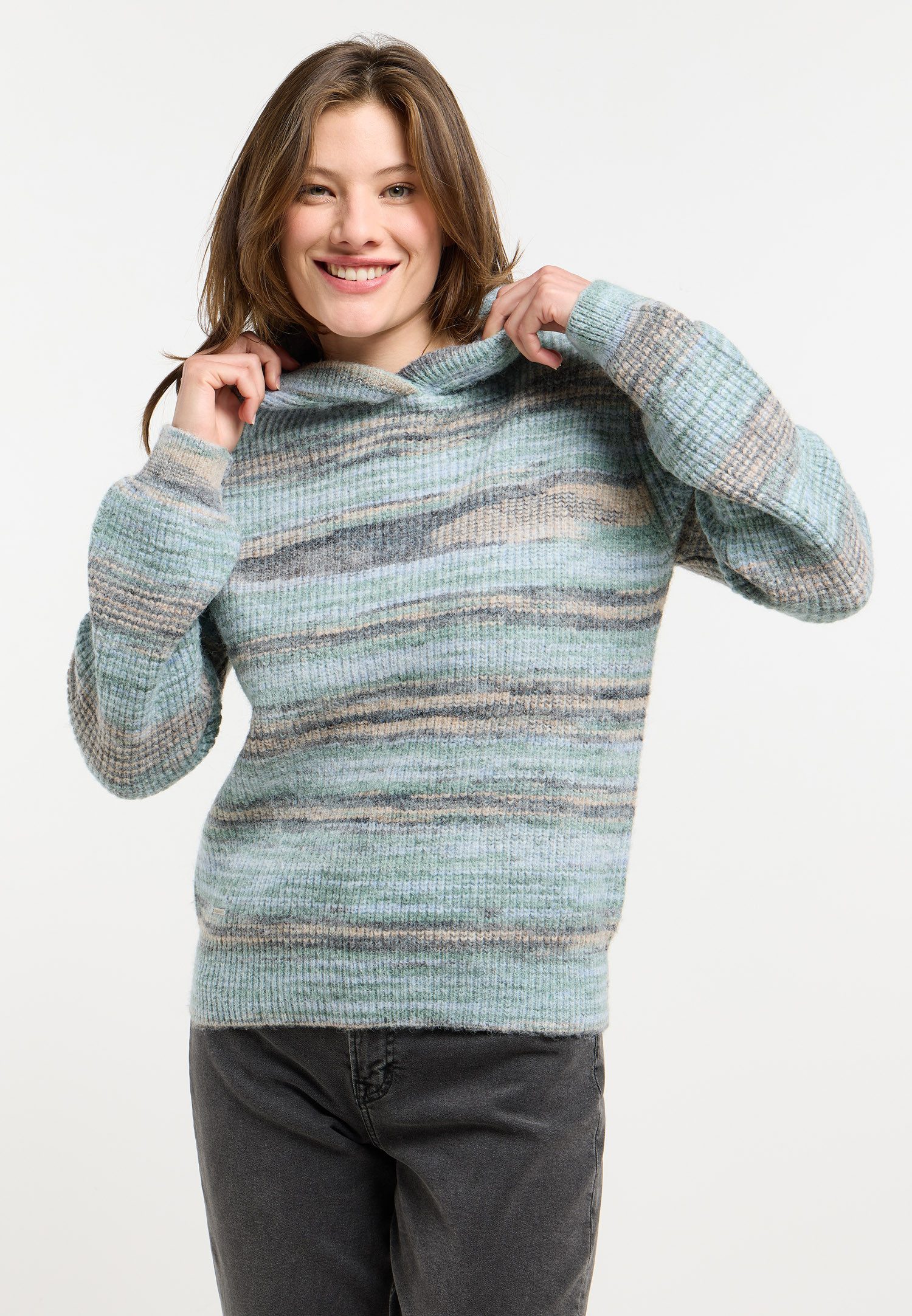 Ragwear Kapuzenpullover OFINA pflegeleichter Materialmix, mit Kapuze