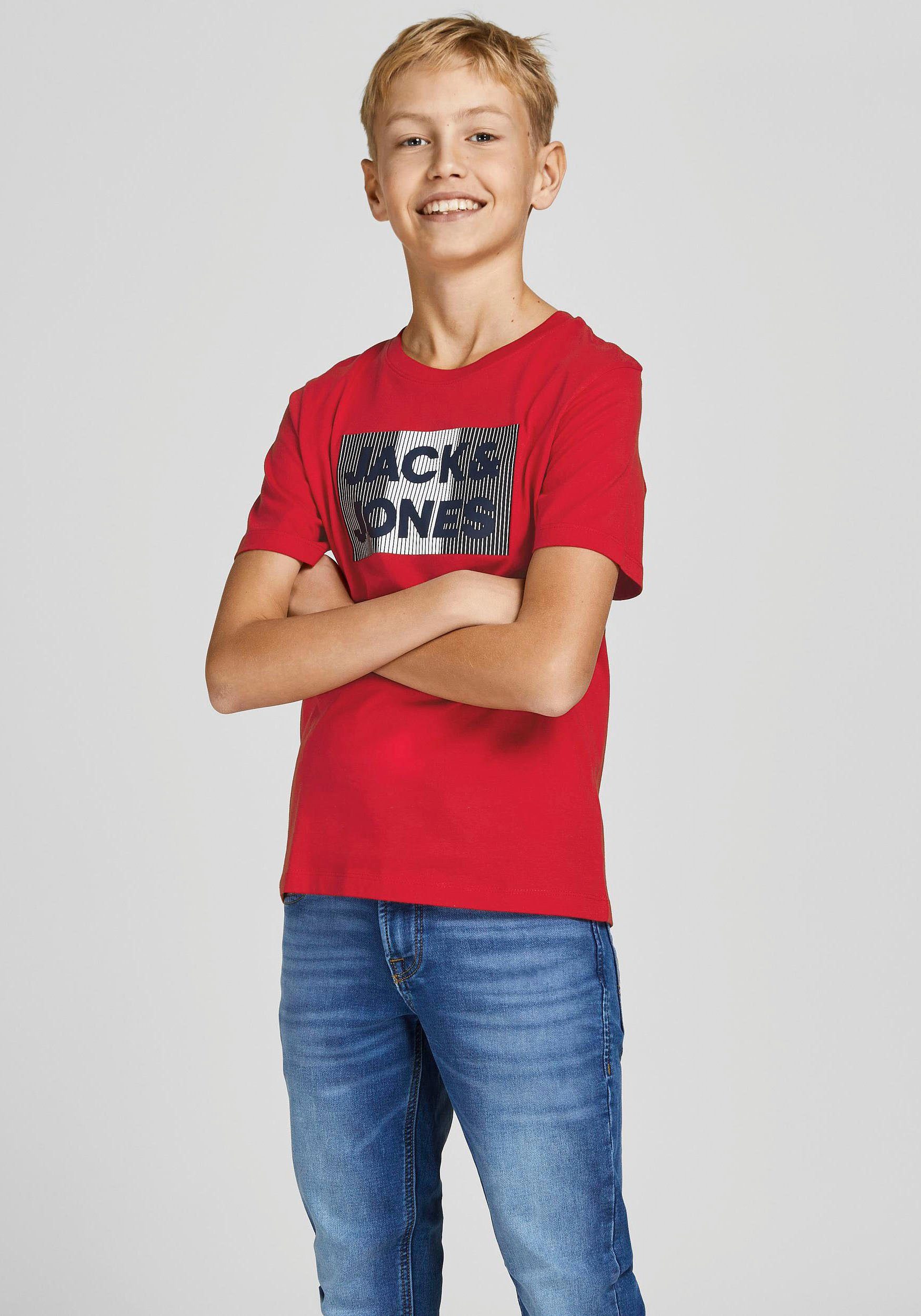 Kinder Teens (Gr. 128 - 182) Jack & Jones Junior T-Shirt (Packung, 3-tlg)