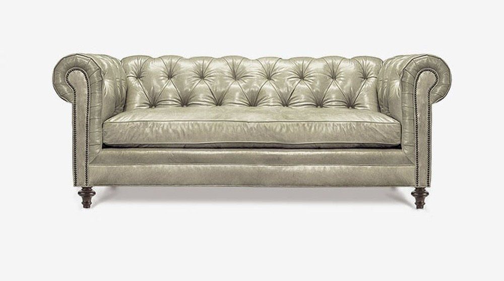 JVmoebel Chesterfield-Sofa Weiße Leder Couch im Chesterfield-Design für stilvolle Wohnräume, Set, Made in Europa