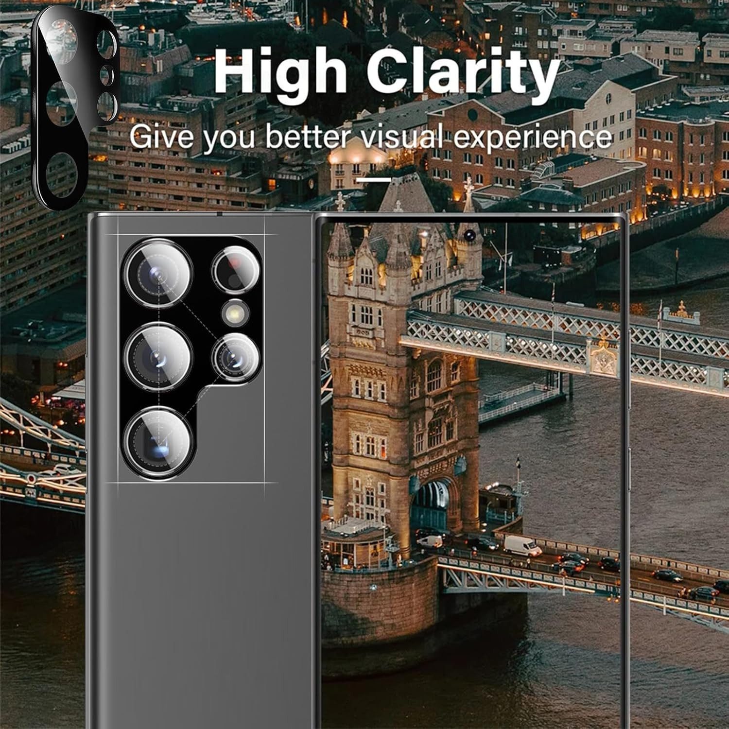 CLM-Tech Kameraschutzglas 2X Kameraschutz für Samsung Galaxy S24 Ultra Kameraglas kristallklar für Samsung Galaxy S24 Ultra, Galaxy S24 Ultra Linse Schutzglas 9 – Bild 5 von 5