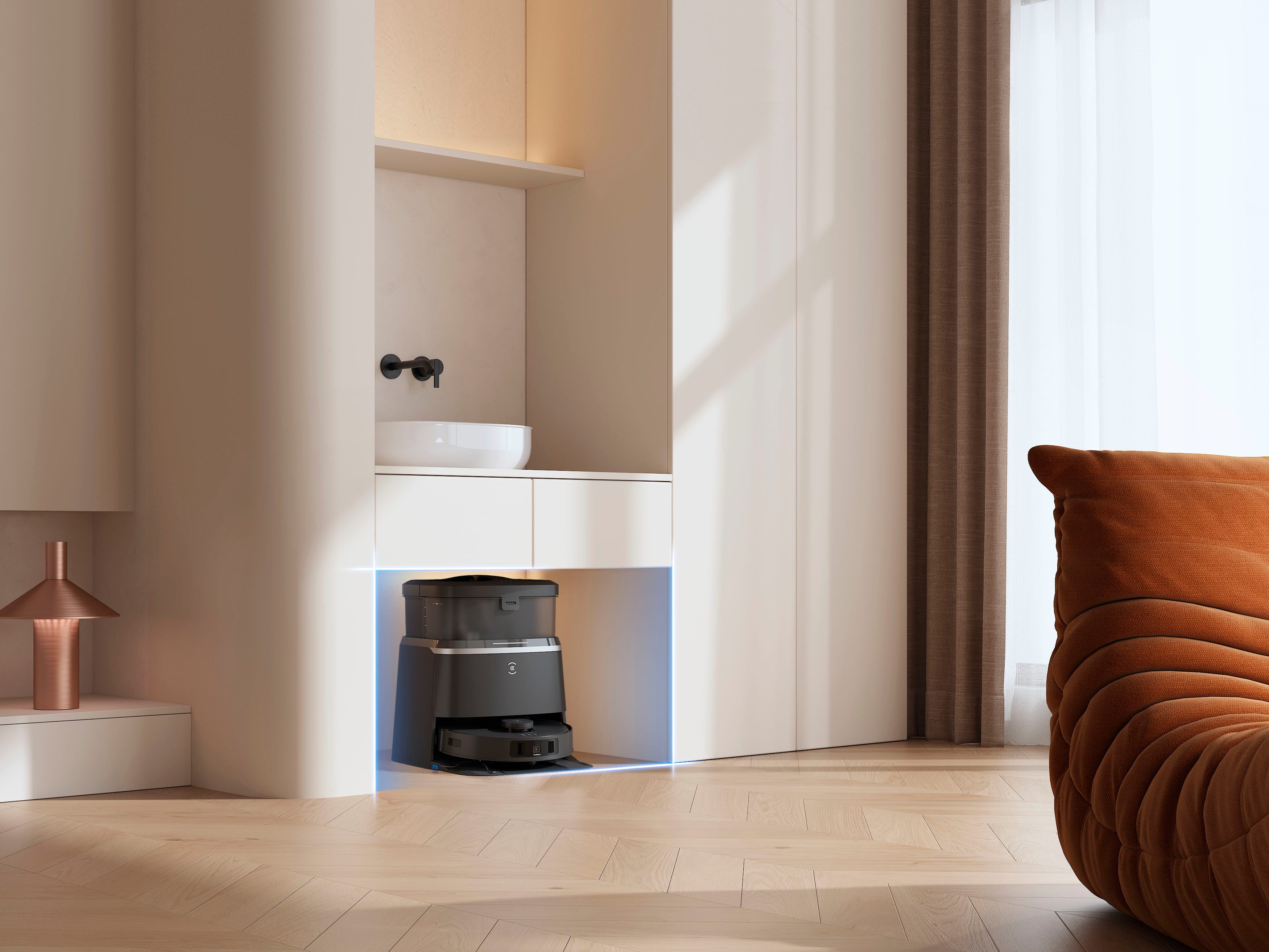 ECOVACS Nass-Trocken-Saugroboter mit Wischfunktion DEEBOT T30 OMNI, 11.000PA, Mini OMNI Station, Mopphebesystem, Adaptive Kantenreinigung