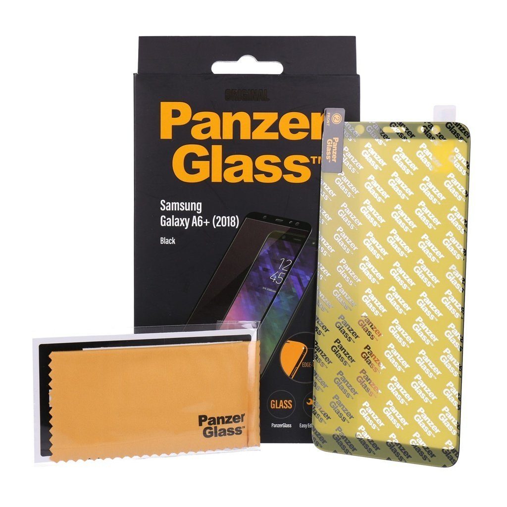 Schutzfolie Displayschutzglas für Samsung GalaxyA6 Plus (2018) schwarz