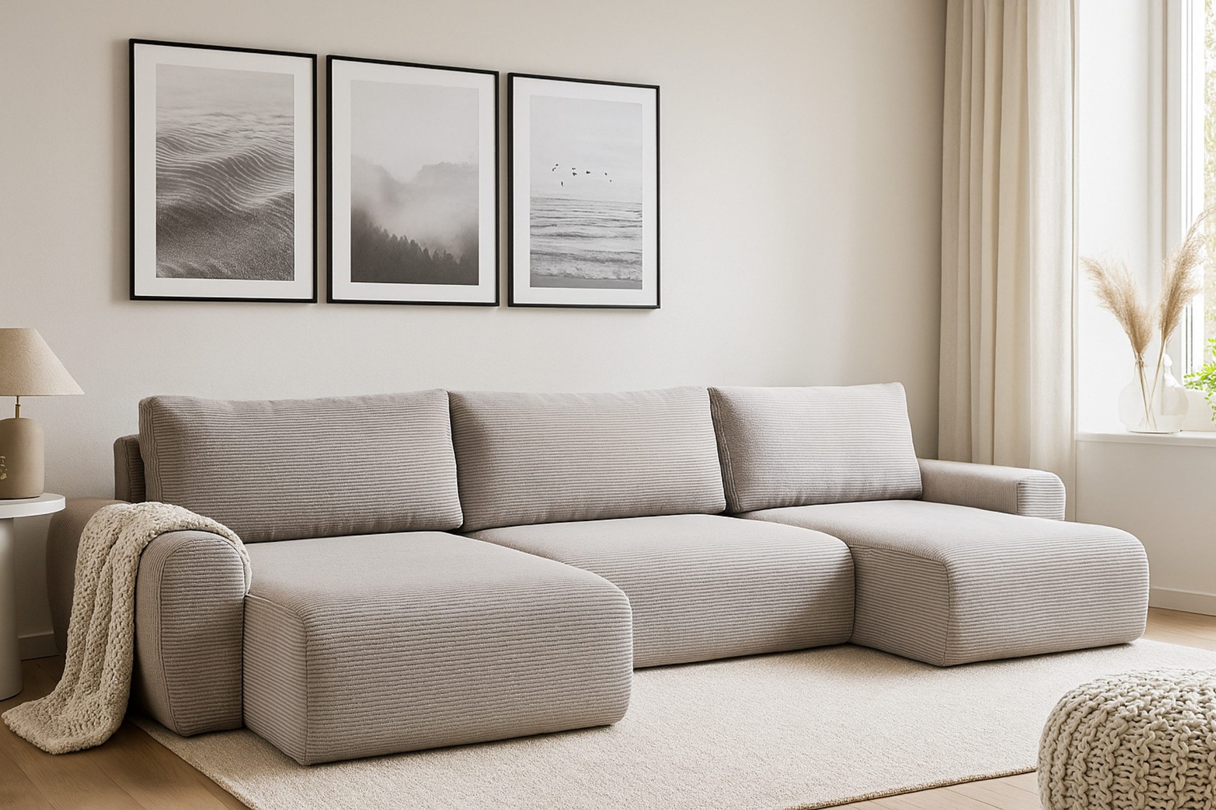 Deine Möbel 24 Big-Sofa HEIDI U 397 cm breit Ecksofa Sofa Wohnzimmer U-Couc günstig online kaufen