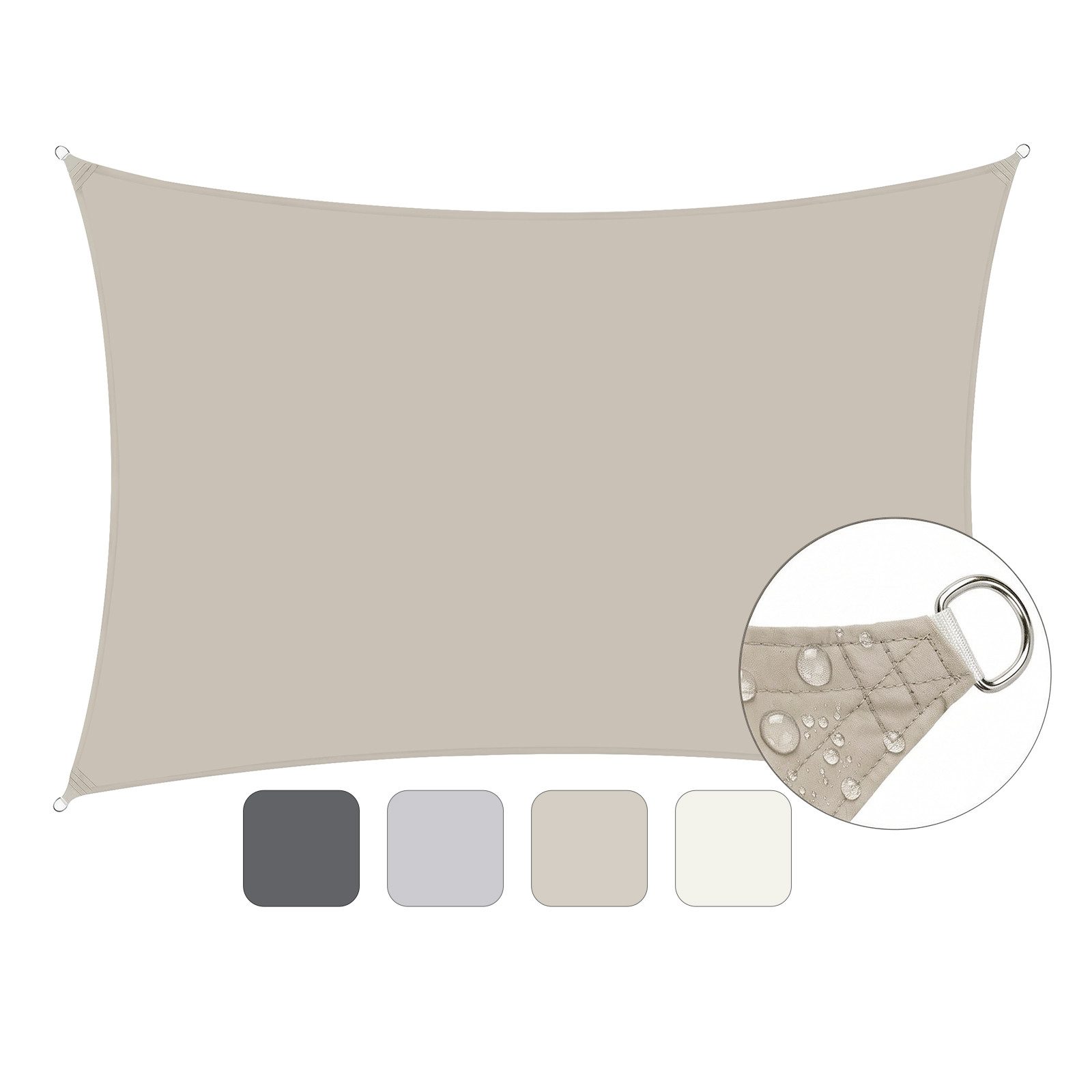 SUNULA Sonnensegel Balkon 160g/m² Polyester UV Schutz Sonnenschutz Terrasse Garten