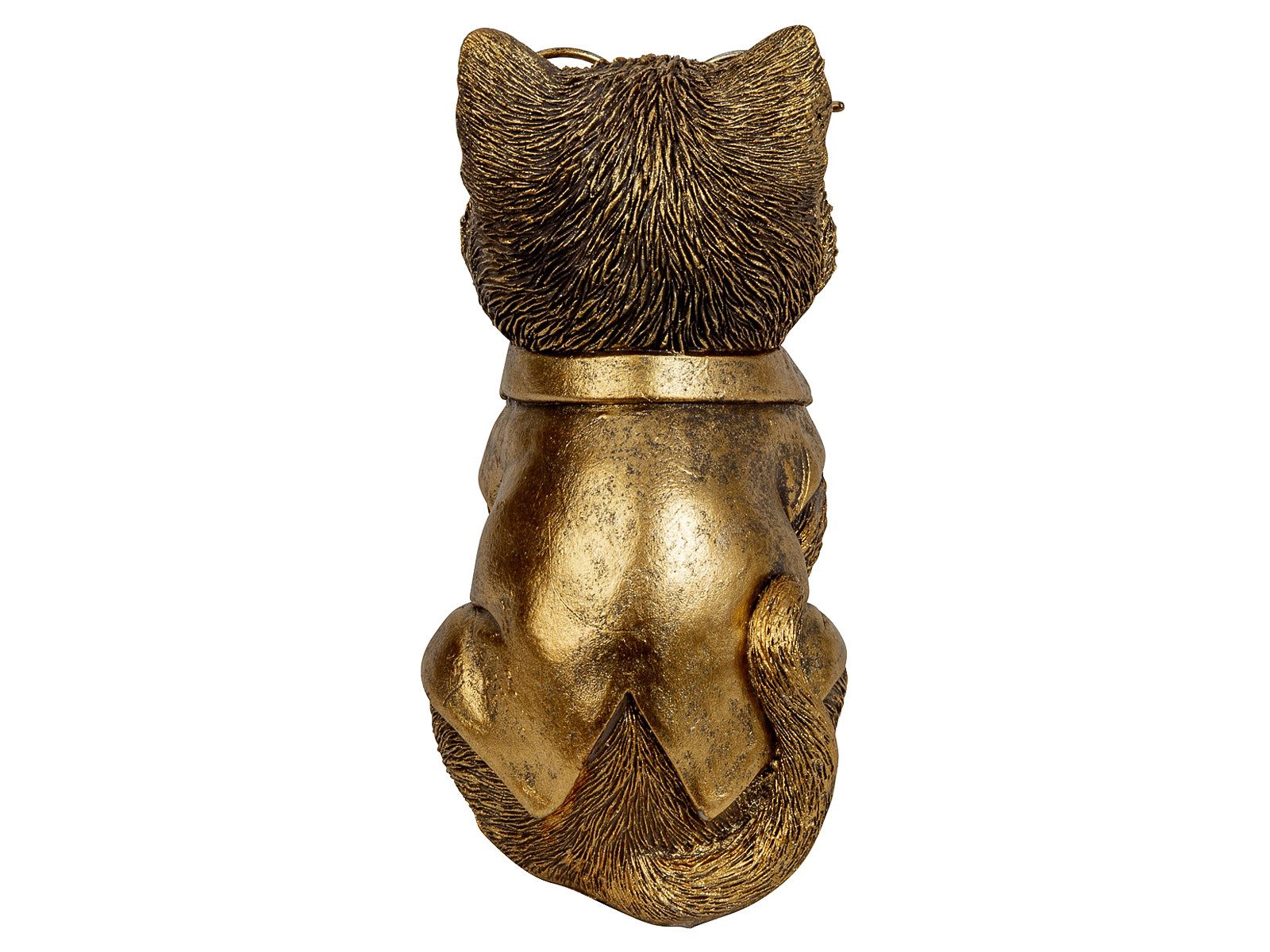 Mel-O-Design Dekofigur 1487 Lustige Katze in gold mit großer Brille (Stück, 1 St., 1), Blickfang