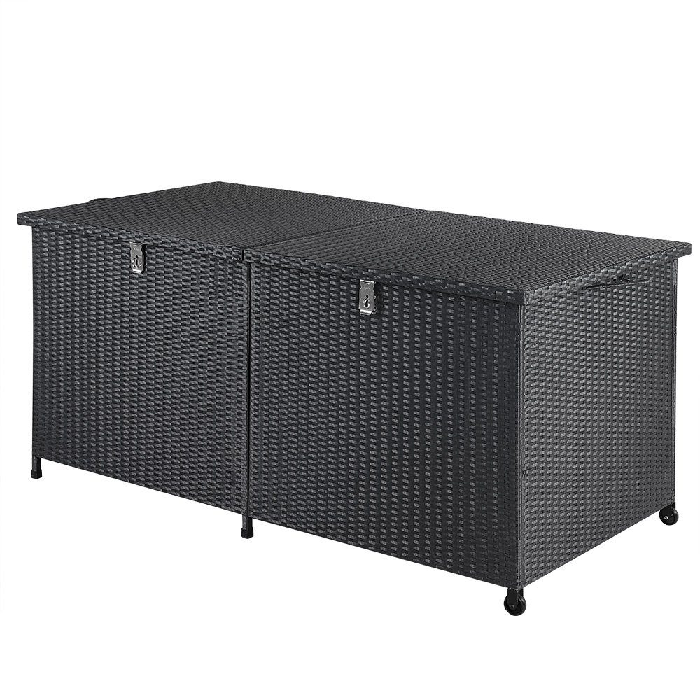 Casaria Auflagenbox (1 Stück), Garten Box Poly Rattan XXL Auflagenbox