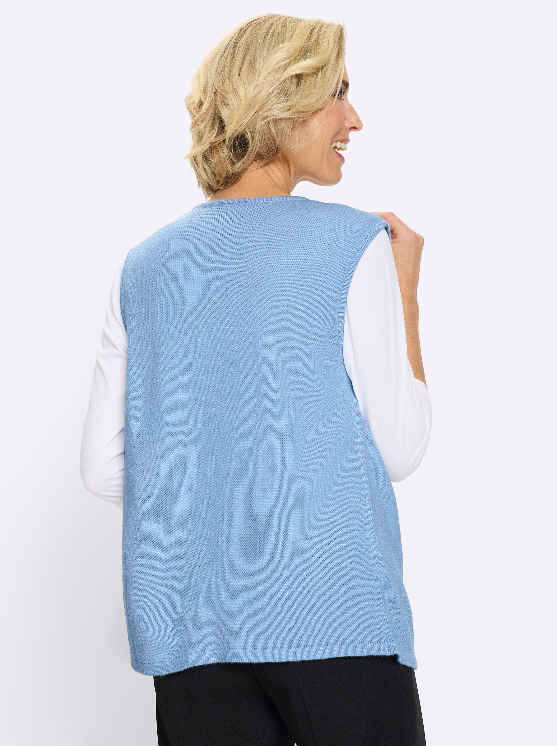 Sieh an! Strickweste Strickweste Ärmellos Jersey, Ajour