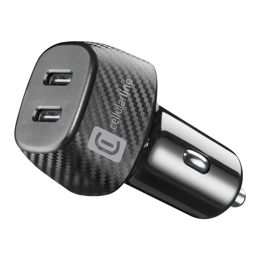 Cellularline USB Car Charger Multipower Duo 40W schwarz Autoladegerät USB-Ladegerät