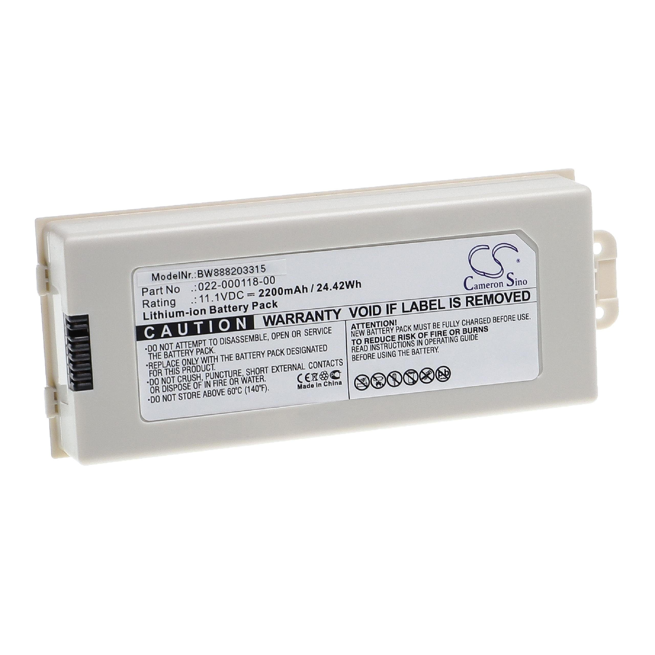 vhbw Ersatz für Comen, 022-000118-00 für Akku Li-Ion 2200 mAh (11,1 V)