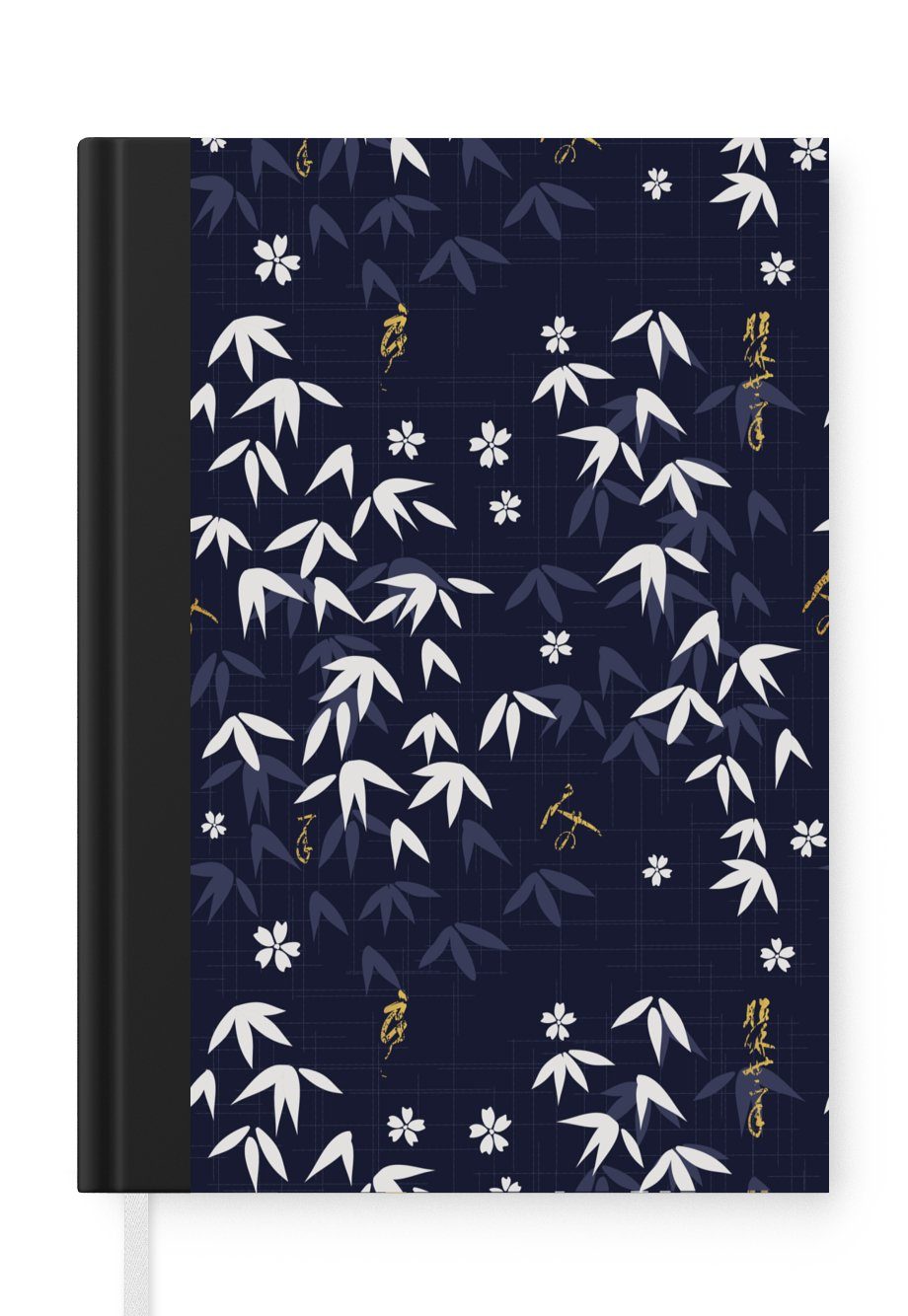 MuchoWow Notizbuch Sakura - Blüte - Muster - Japan, Journal, Merkzettel, Tagebuch, Notizheft, A5, 98 Seiten, Haushaltsbuch
