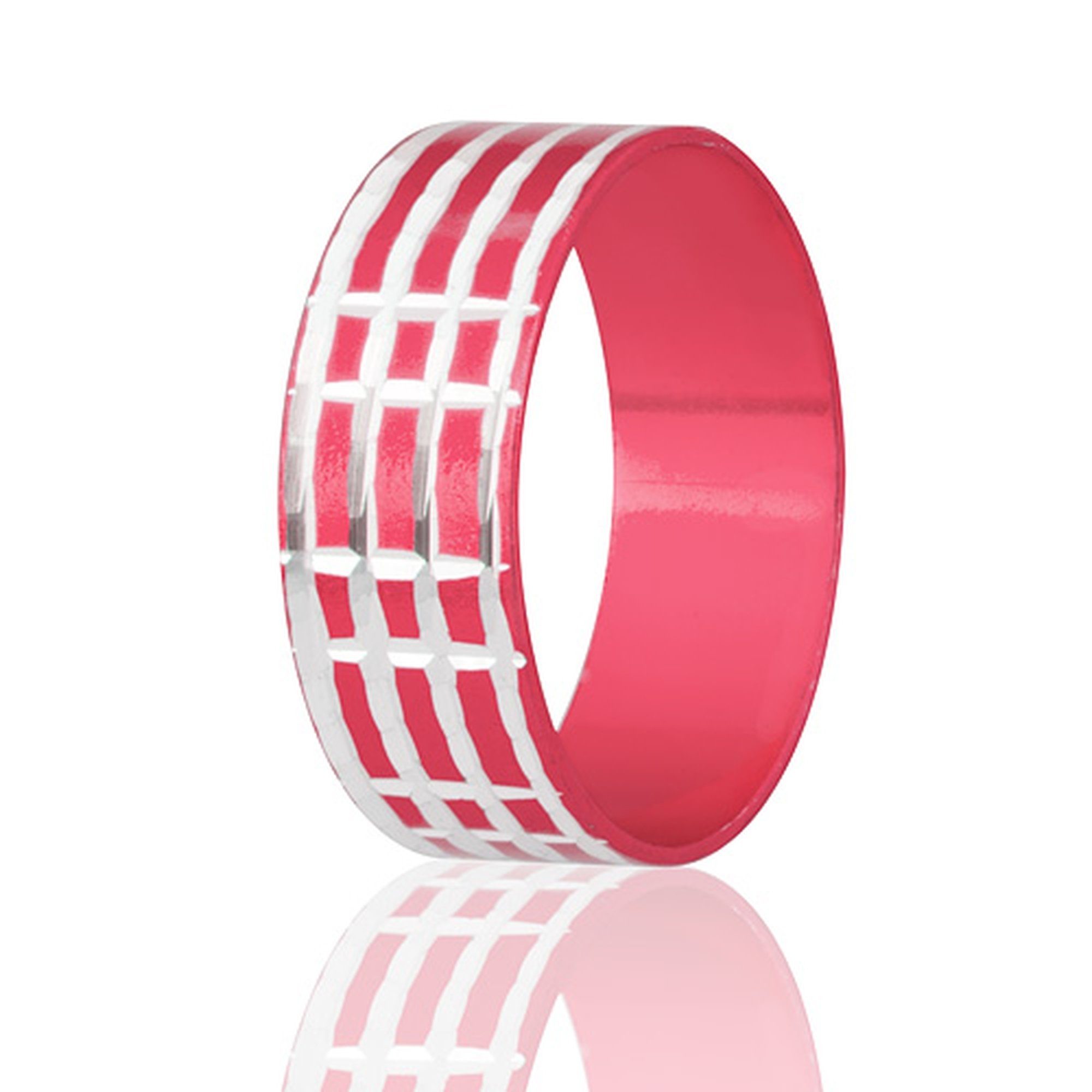 Taffstyle Fingerring Band Ring Aluminium Tribal Cut Farbig Damen Herren, Ring Aluminium mit Tribal Cut Ehering Herrenring Damenring Partnerring
