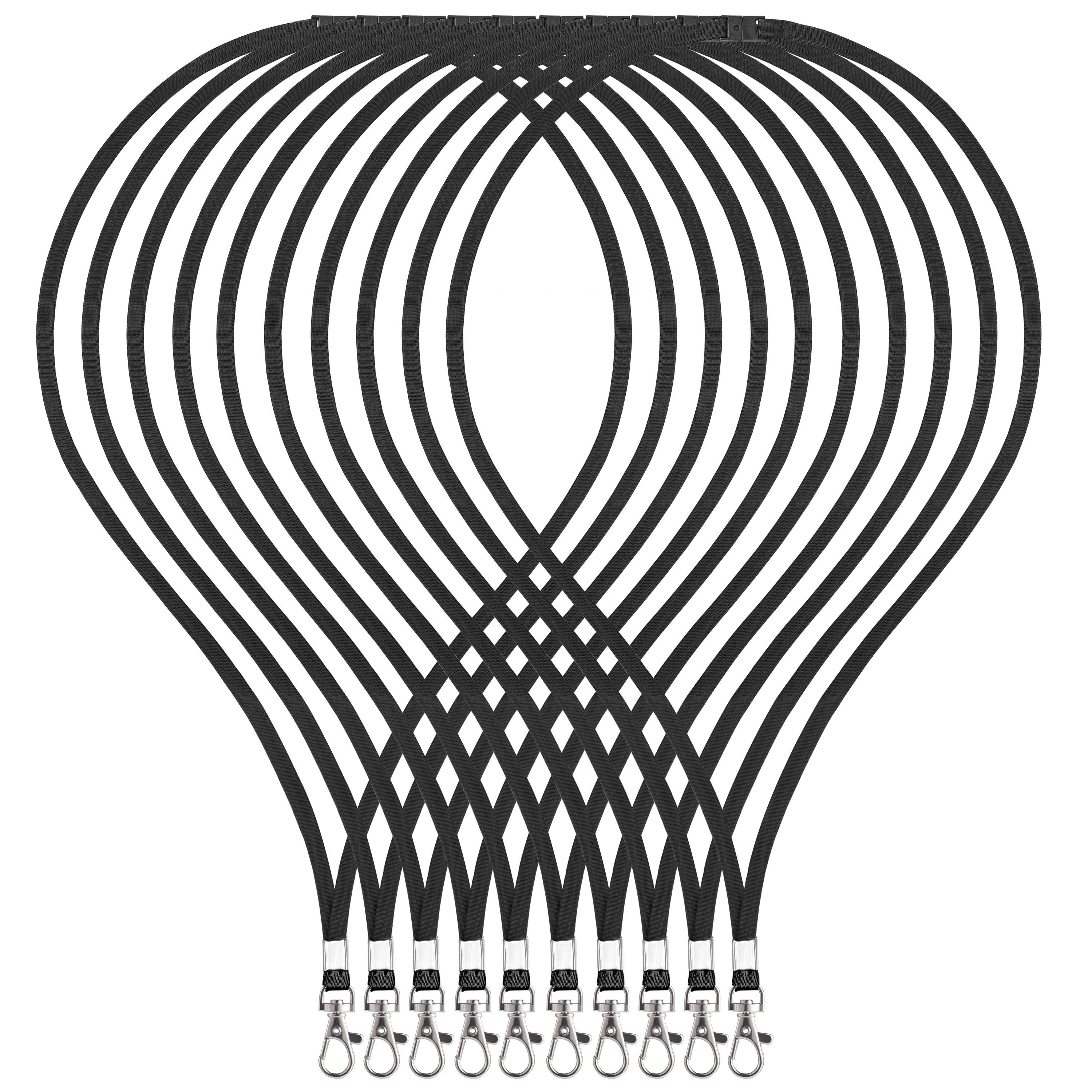 WEBBOMB Schlüsselanhänger 10x unbedruckte Schlüsselbänder 10 Stück Lanyards Umhängeband 17Farben