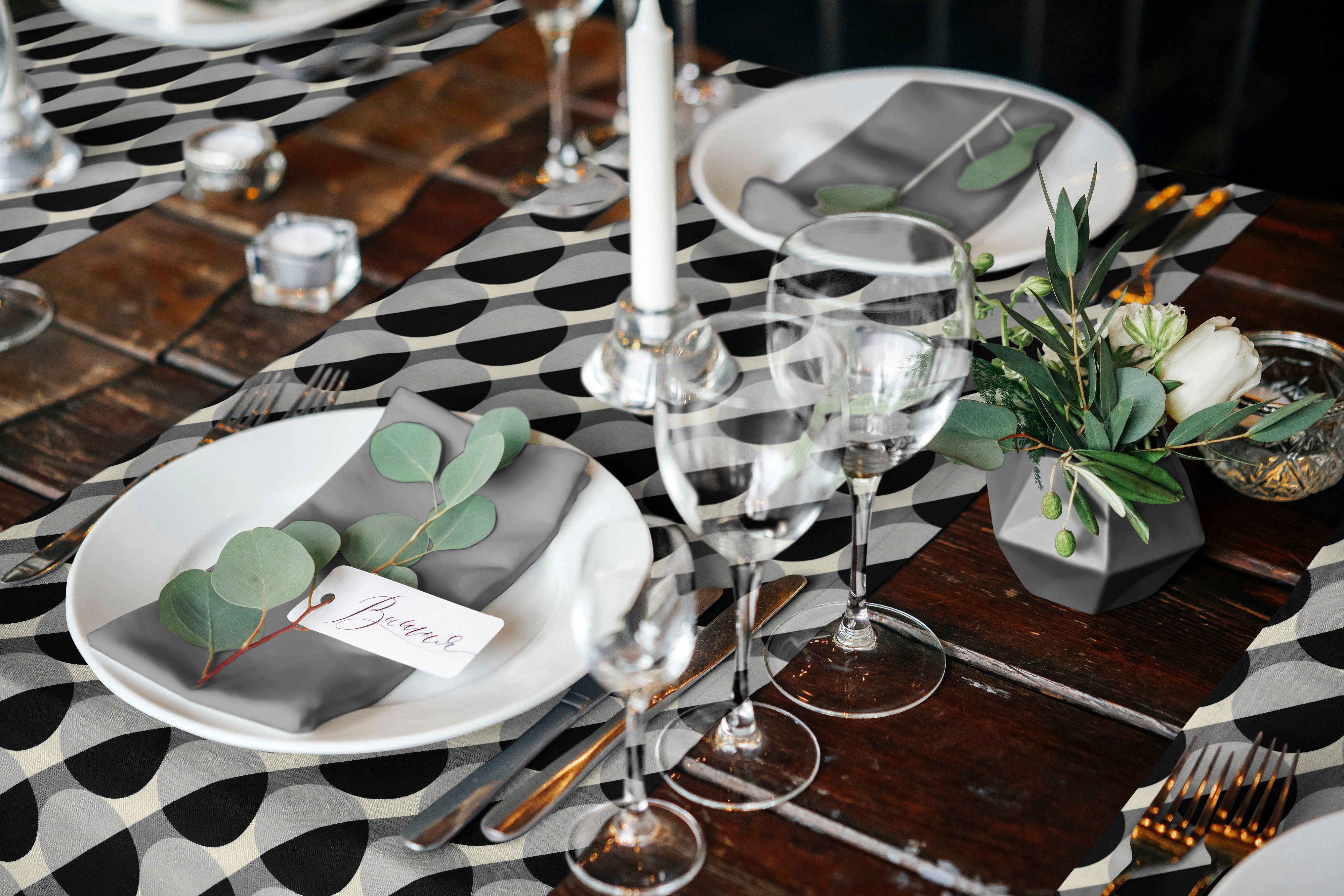 Adam Platzset Tischset Circles, (9-St), Made in Germany, für 4 Personen