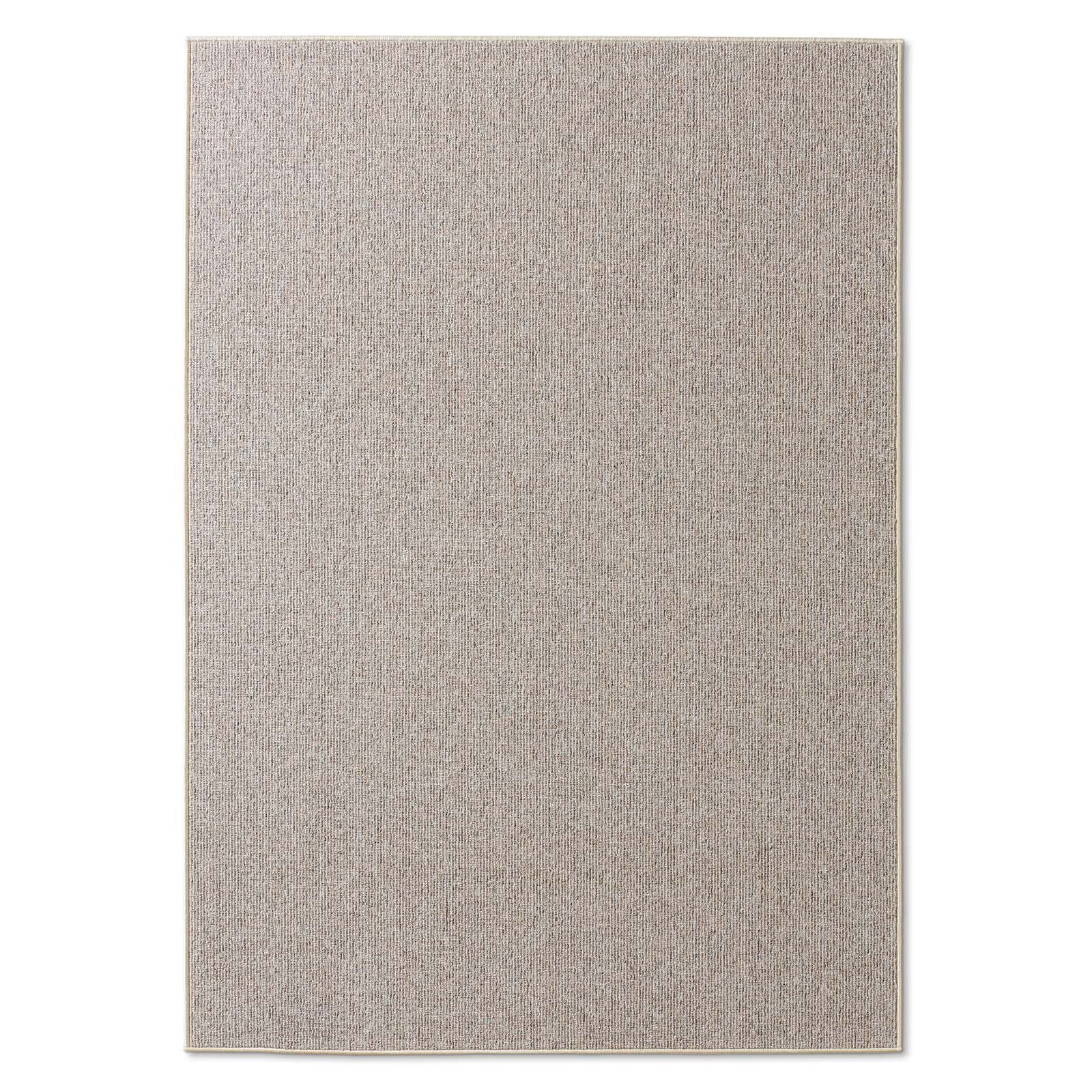 Teppich Kurzflor-Teppich Joy Esszimmer rechteckig, beige Flachflor Kurzflor Schlafzimmer 4 080x150 Höhe: Wohnzimmer TaraCarpet, Schlingenteppich, uni mm, Flachgewebe