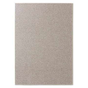 Teppich Kurzflor-Teppich Joy Flachgewebe Schlingenteppich, TaraCarpet, rechteckig, Höhe: 4 mm, Flachflor Kurzflor uni beige Wohnzimmer Schlafzimmer Esszimmer 080x150