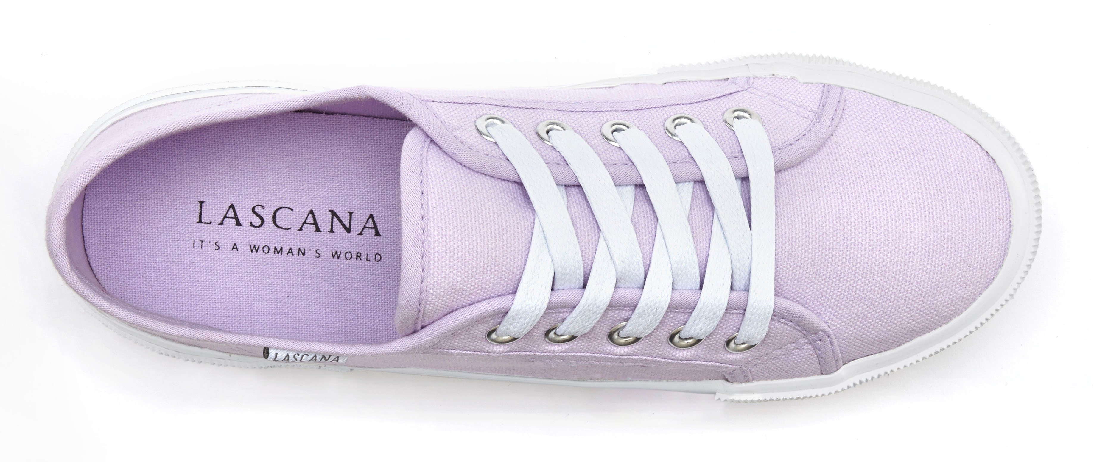 LASCANA Sneaker aus Textil, Schnürhalbschuh, Freizeitschuh, Turnschuh