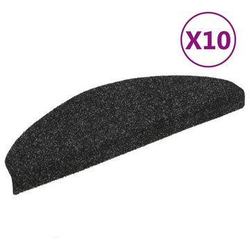 Stufenmatte Treppenmatten Selbstklebend 10 Stk Schwarz 65x21x4cm, vidaXL, Höhe: 4 mm