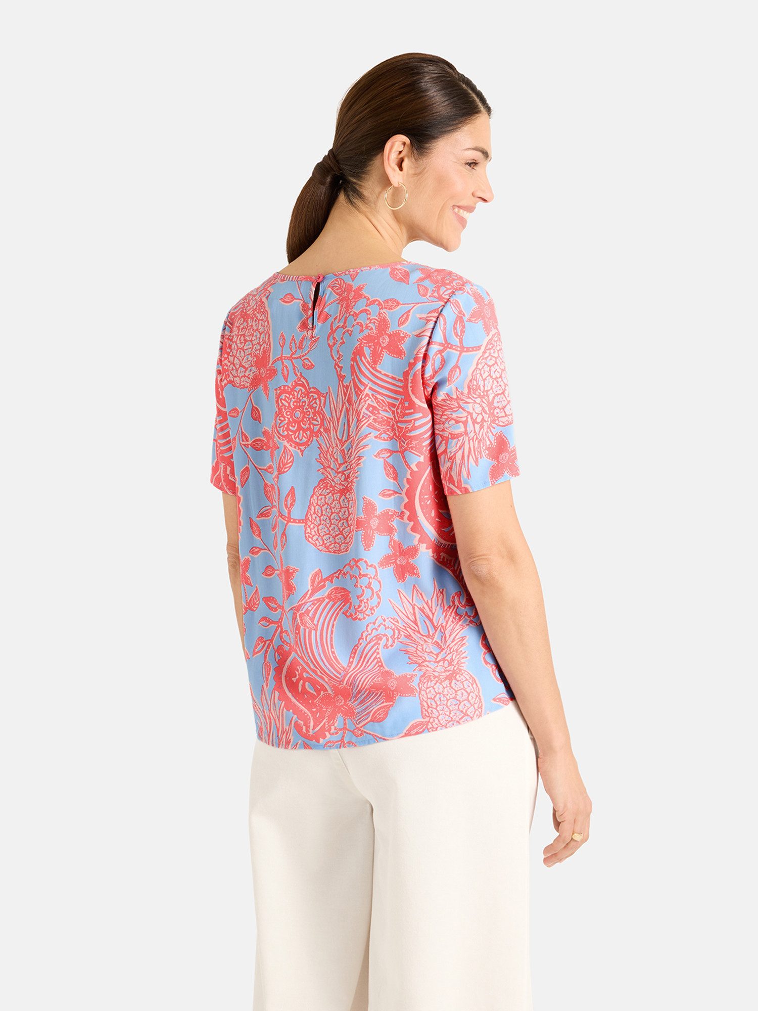 Lieblingsstück Shirtbluse RenaL mit Allover-Print, V-Ausschnitt