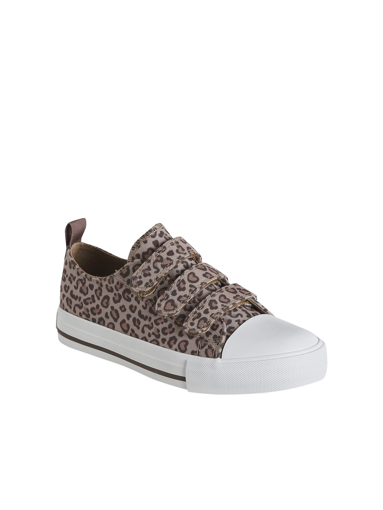 vertbaudet Kinder Stoff-Sneakers mit Leoprint und Klett Sneaker