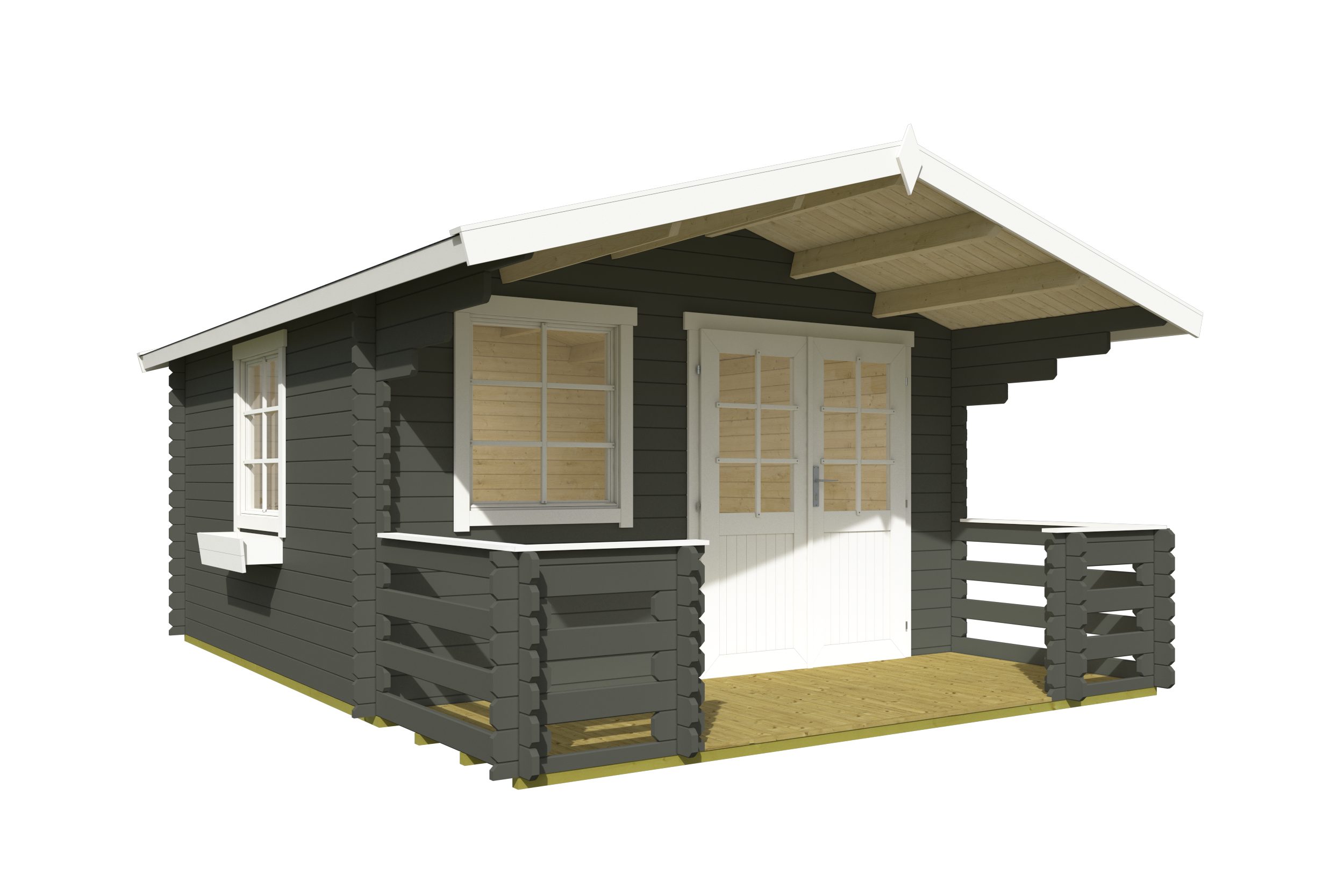 Nordic Holz Gartenhaus Luna 2, BxT: 403,8x530 cm, (Terrasse inkl. Rand)