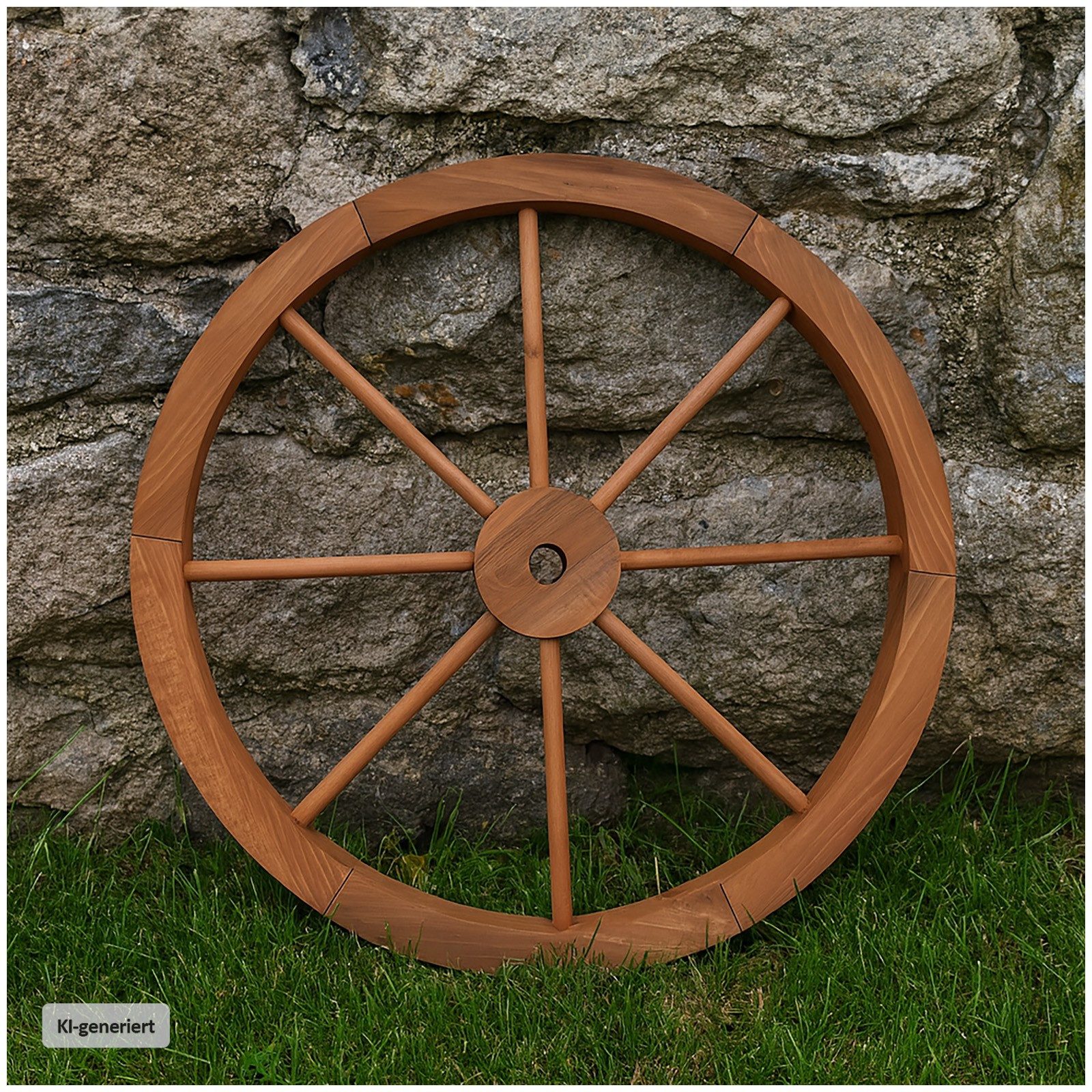 HTI-Living Gartenfigur Wagenrad aus Fichtenholz Ø 60 cm, (Stück, 1 St., 1 Wagenrad ohne Dekoration), Dekoration Holz