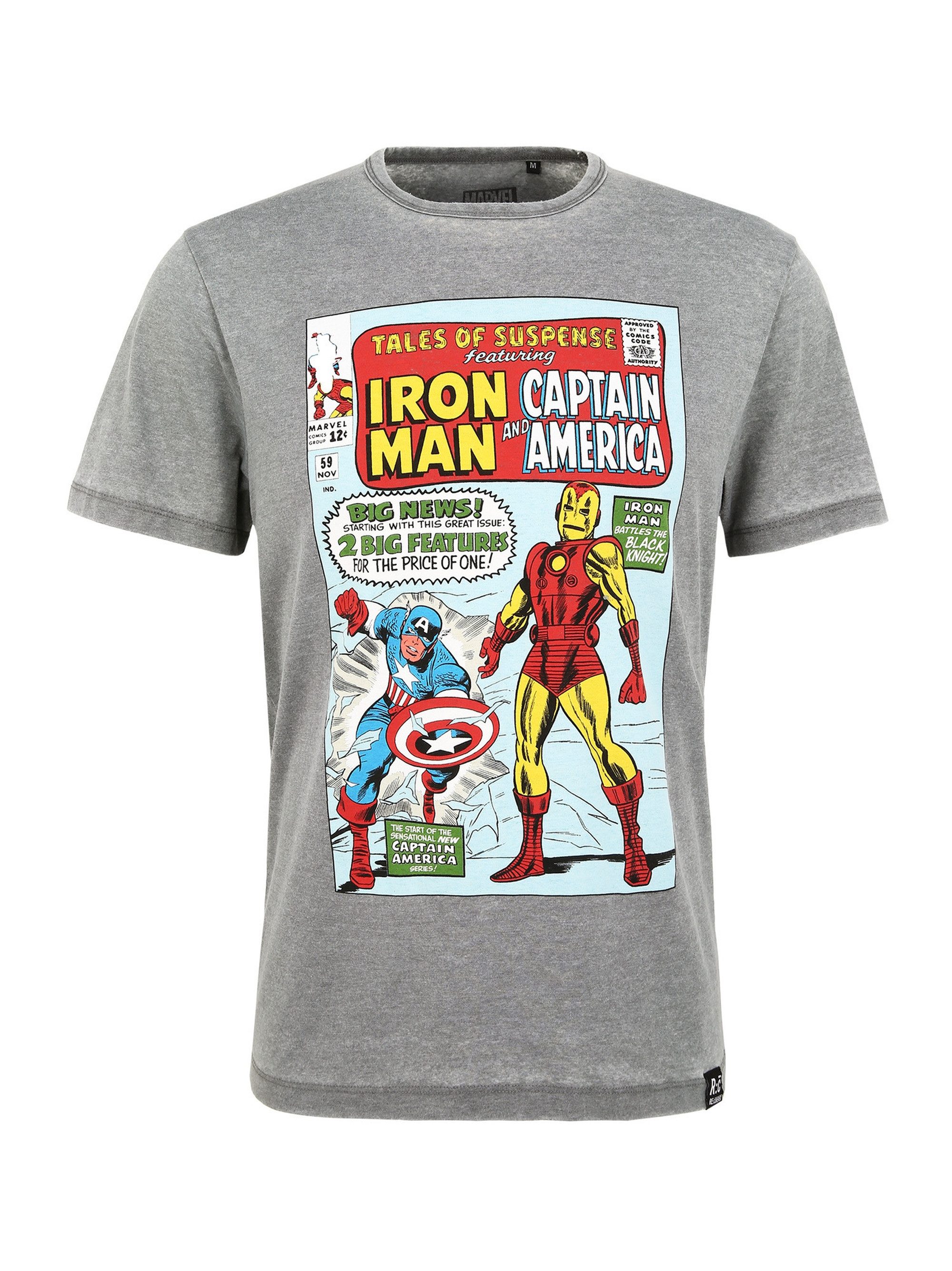 Recovered T-Shirt Marvel Tales Of Suspense Light Grey (1-tlg) im zeitlosen Design