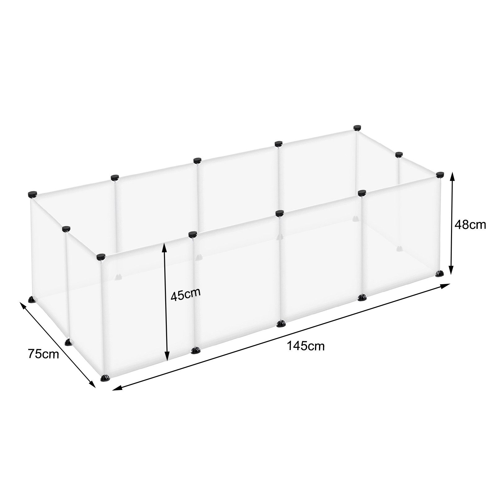 FIVMEN Freigehege Freilaufgehege aus Kunststoff Kleintierauslauf Innengeheg günstig online kaufen