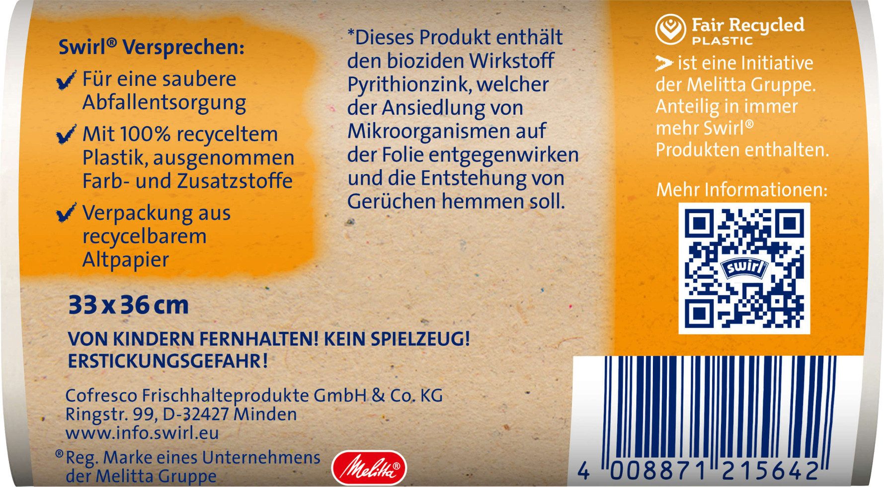 Swirl Müllbeutel Swirl Müllbeutel mit Tragegriff 5 L 40 Stück