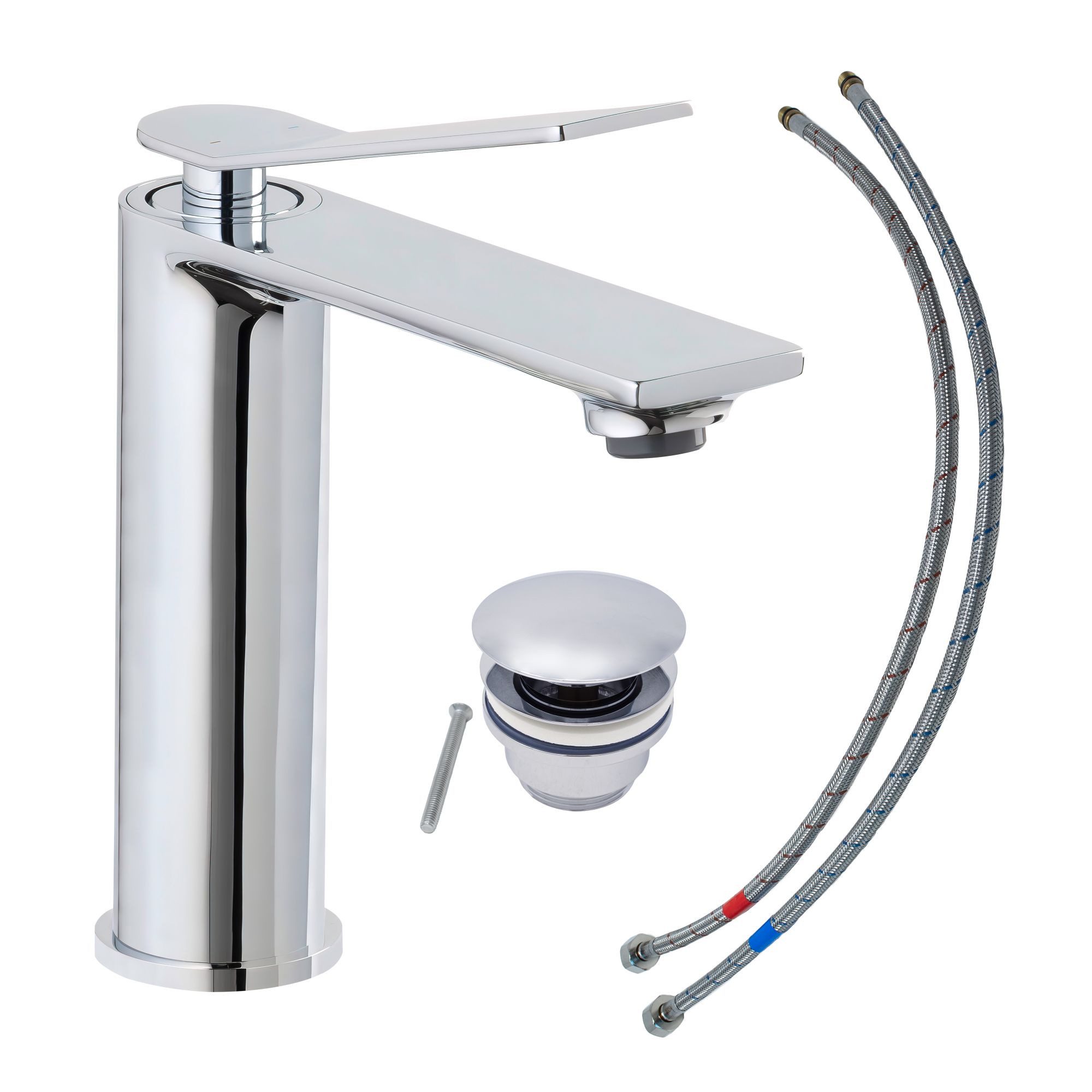 SCHÖNER WOHNEN-Kollektion Waschtischarmatur VIOLA M Chrom, geeignet für wandhängende Waschbecken in Ihrem Bad