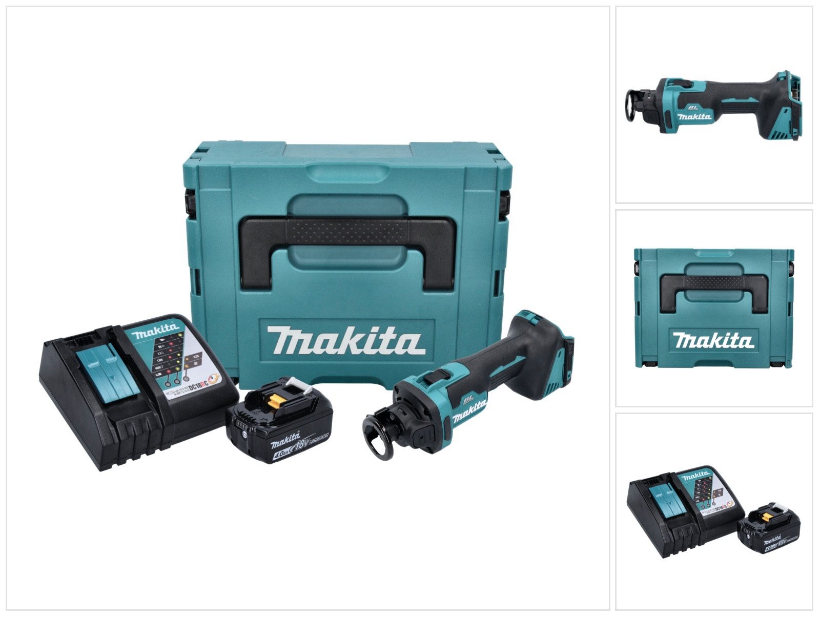 Makita Rotationsschleifer DCO 181 RM1J Akku Rotationsschneider 18 V 32000 U/min Brushless + 1x