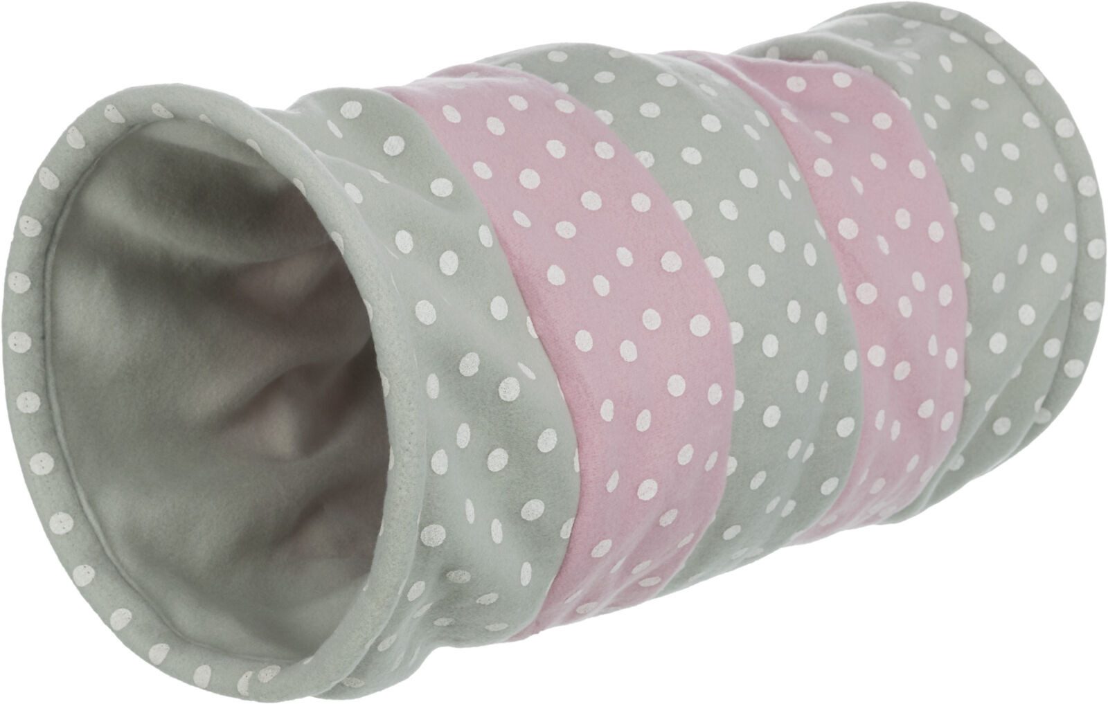TRIXIE Tiertunnel Spieltunnel - hellgrau/rosa - ø 25 × 50 cm
