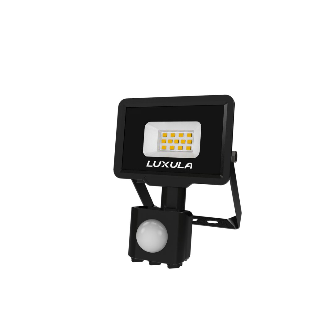 LUXULA LED Flutlichtstrahler LED-Fluter, Bewegungsmelder, 10W, warm- & neutralweiß, 1000lm, IP65, LED fest integriert, warmweiß, neutralweiß